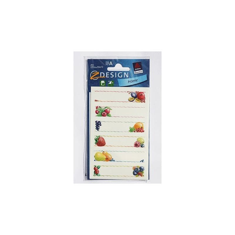 Zweckform etichete „Fructe”, dreptunghiulare, hârtie, multicolor