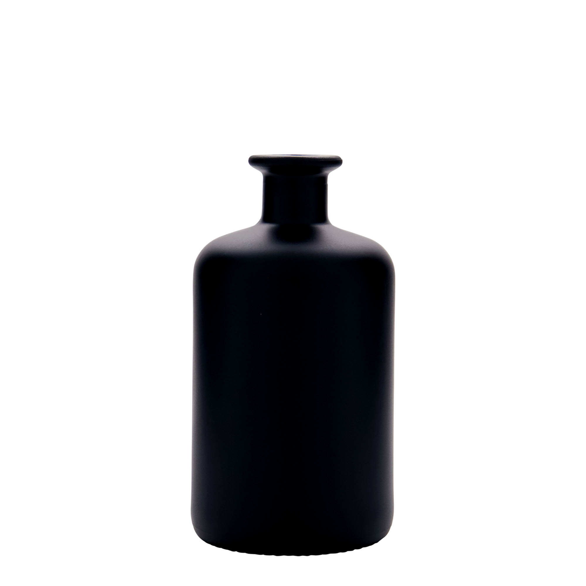 Sticlă de 500 ml pentru farmacist, neagră, gura: dop de plută Sticlă de 500 ml pentru farmacist, neagră, gura: dop de plută