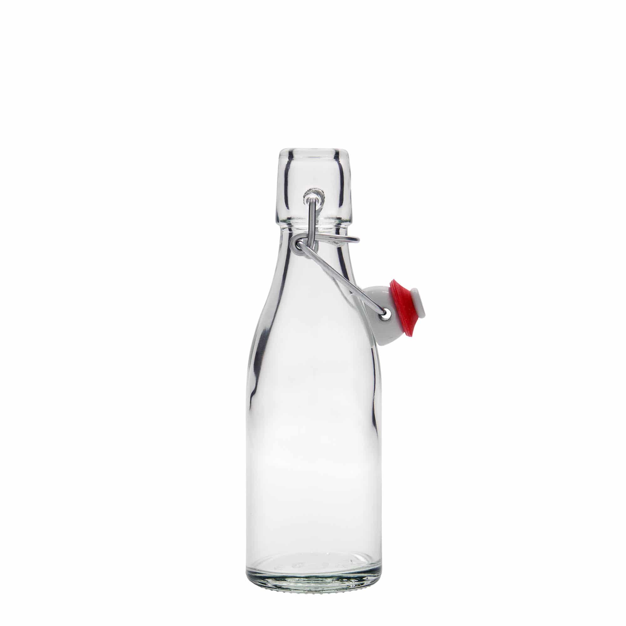 Sticlă de sticlă de 200 ml „Paul”, gât: închidere cu clemă