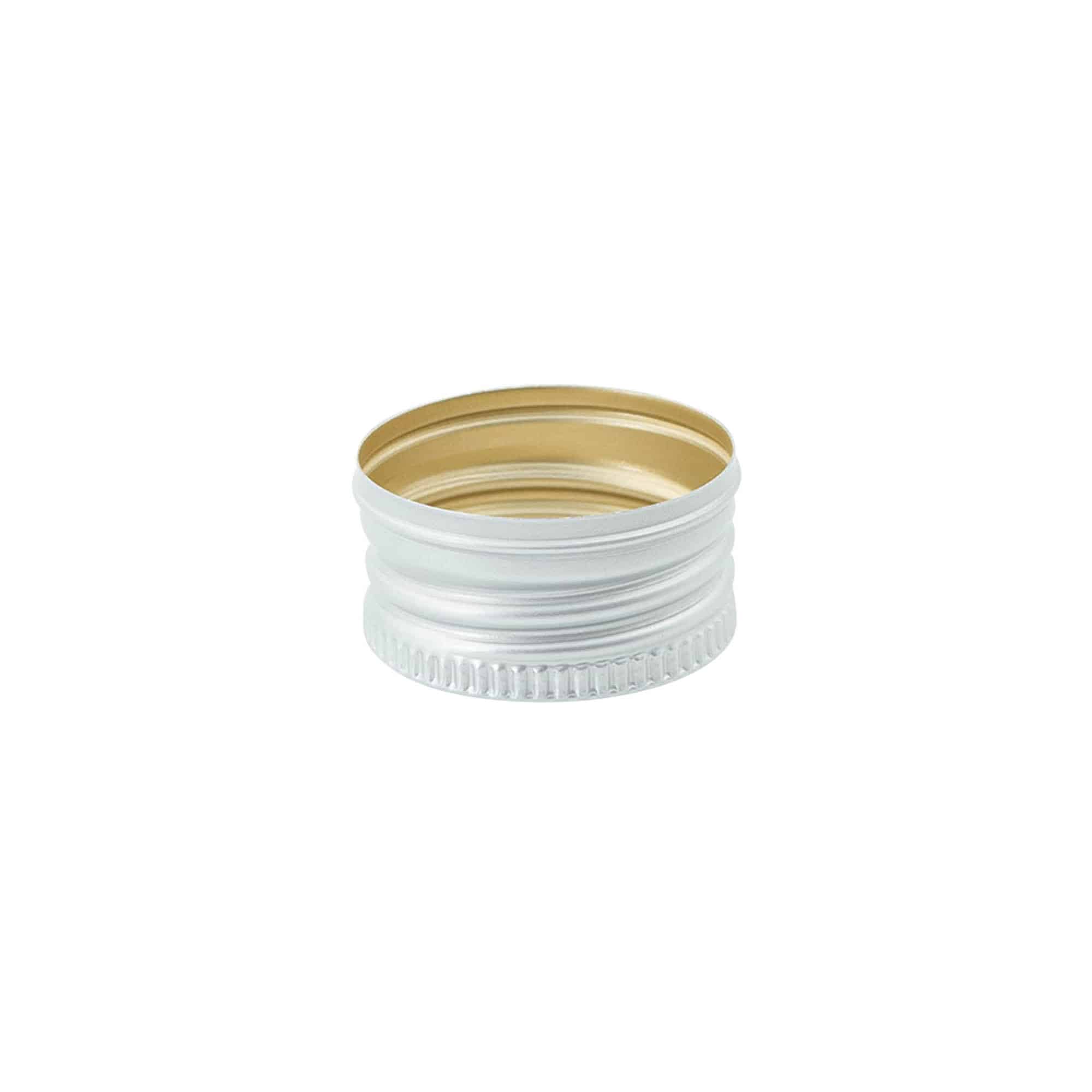 Capac cu filet, metal, argintiu, pentru deschidere: PP 31,5