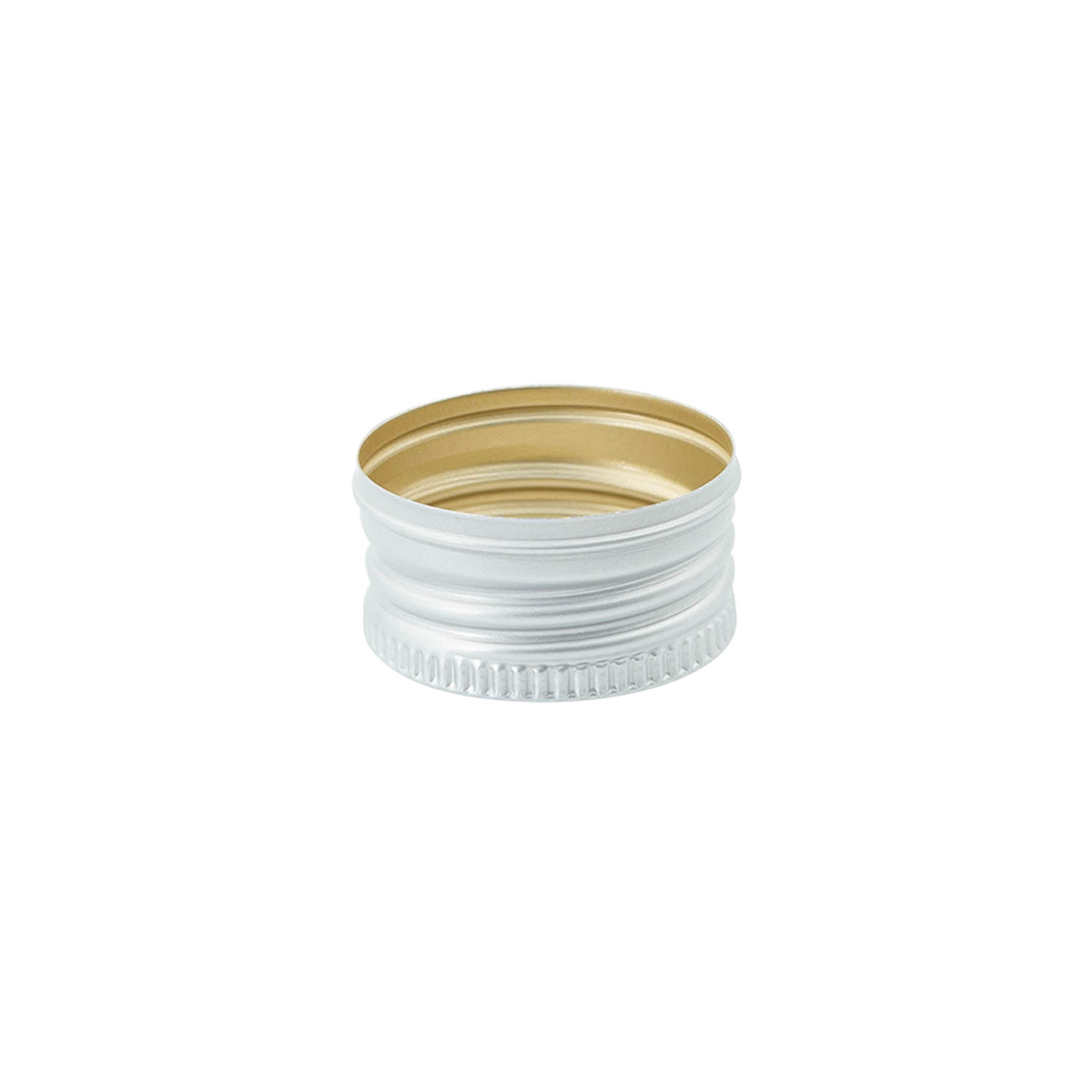 Capac cu filet, metal, argintiu, pentru deschidere: PP 31,5