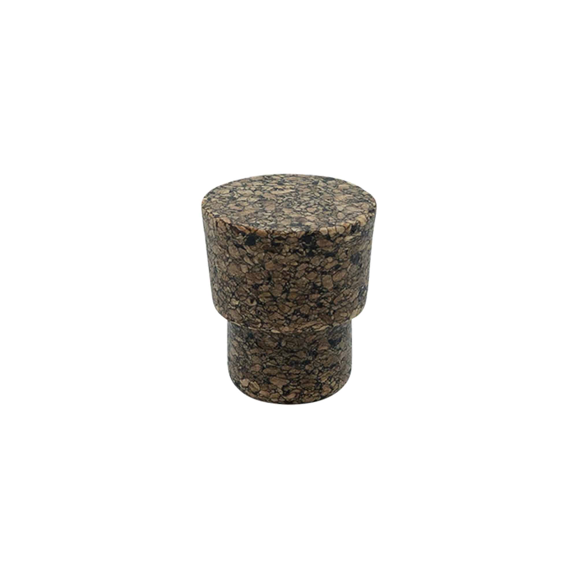 Dop cu mâner „Cornice” 22,5 mm, Corkcoal, pentru gură: plută