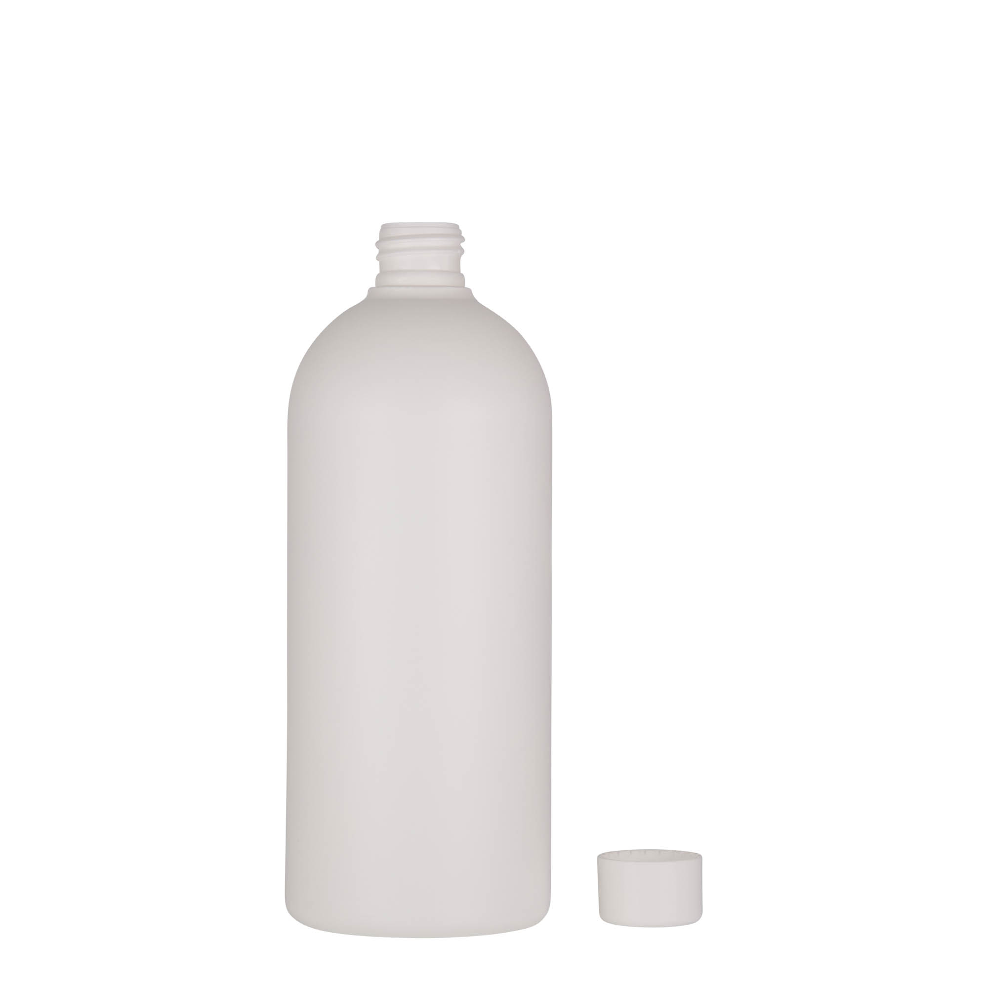 Flacon din plastic de 500 ml „Tuffy”, HDPE, alb, gura: 24/410 Flacon din plastic de 500 ml „Tuffy”, HDPE, alb, gura: 24/410