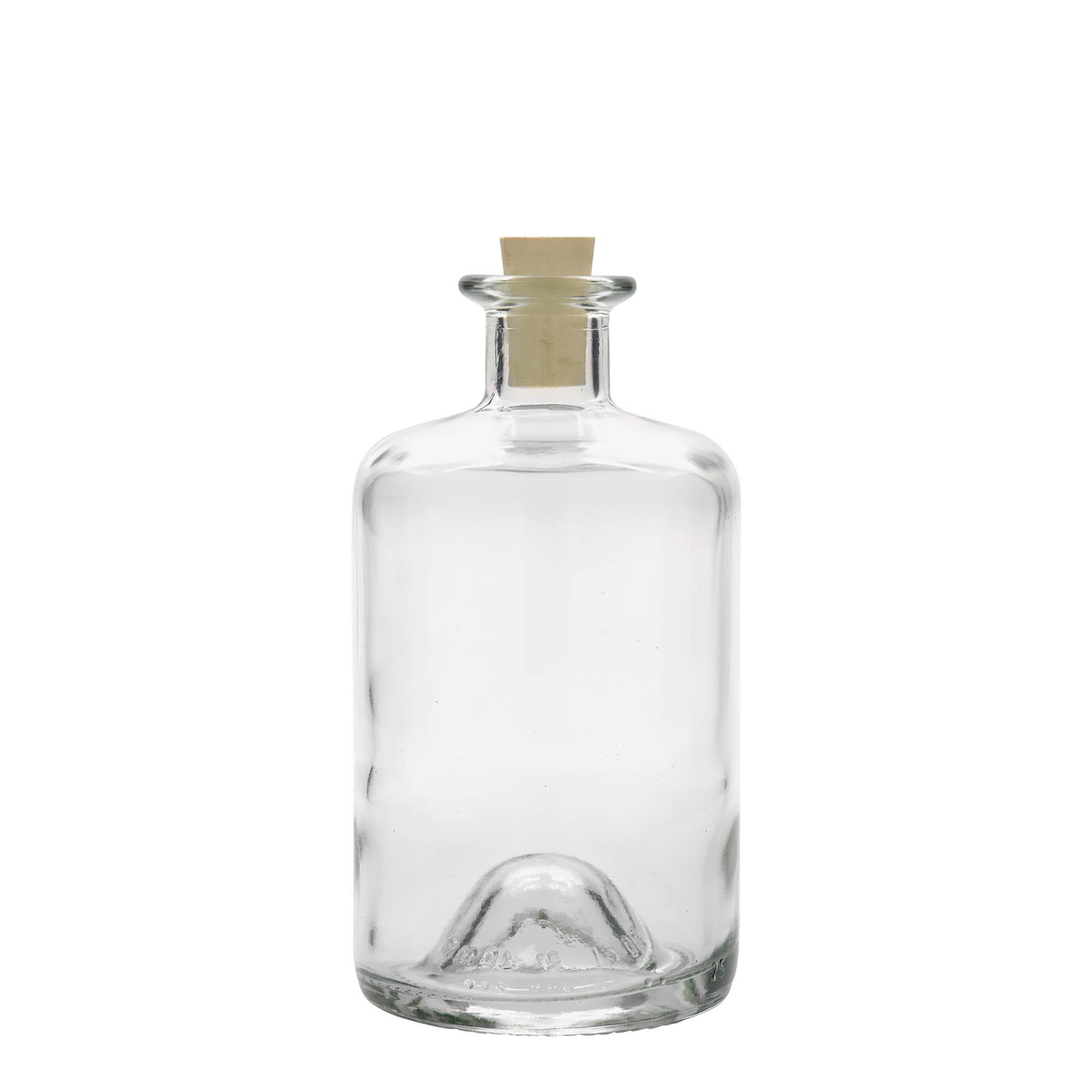 Sticlă de sticlă de 500 ml pentru farmacist, gura: dop de plută