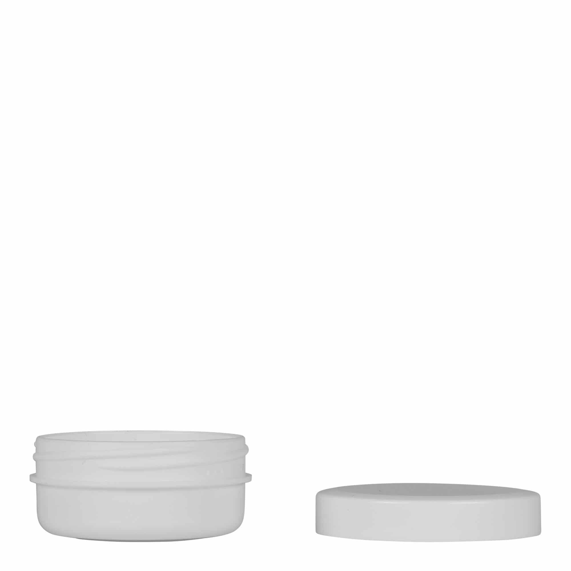 12 ml cutie din plastic „White Line”, PP, alb, deschidere: capac cu filet