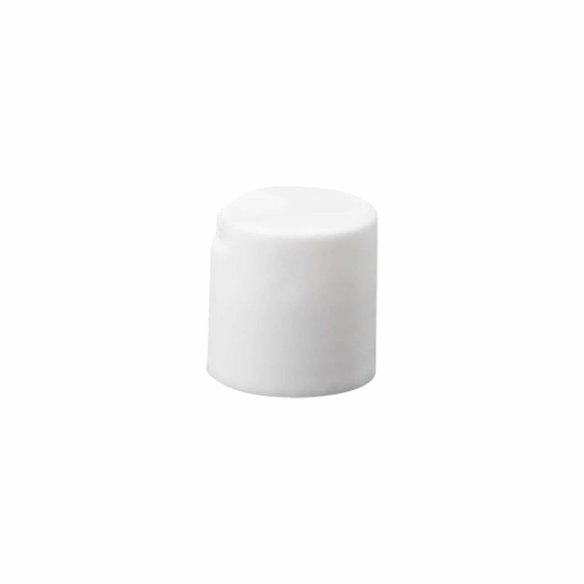 Capac cu filet Disc Top, plastic PP, alb, pentru gura: 24/410