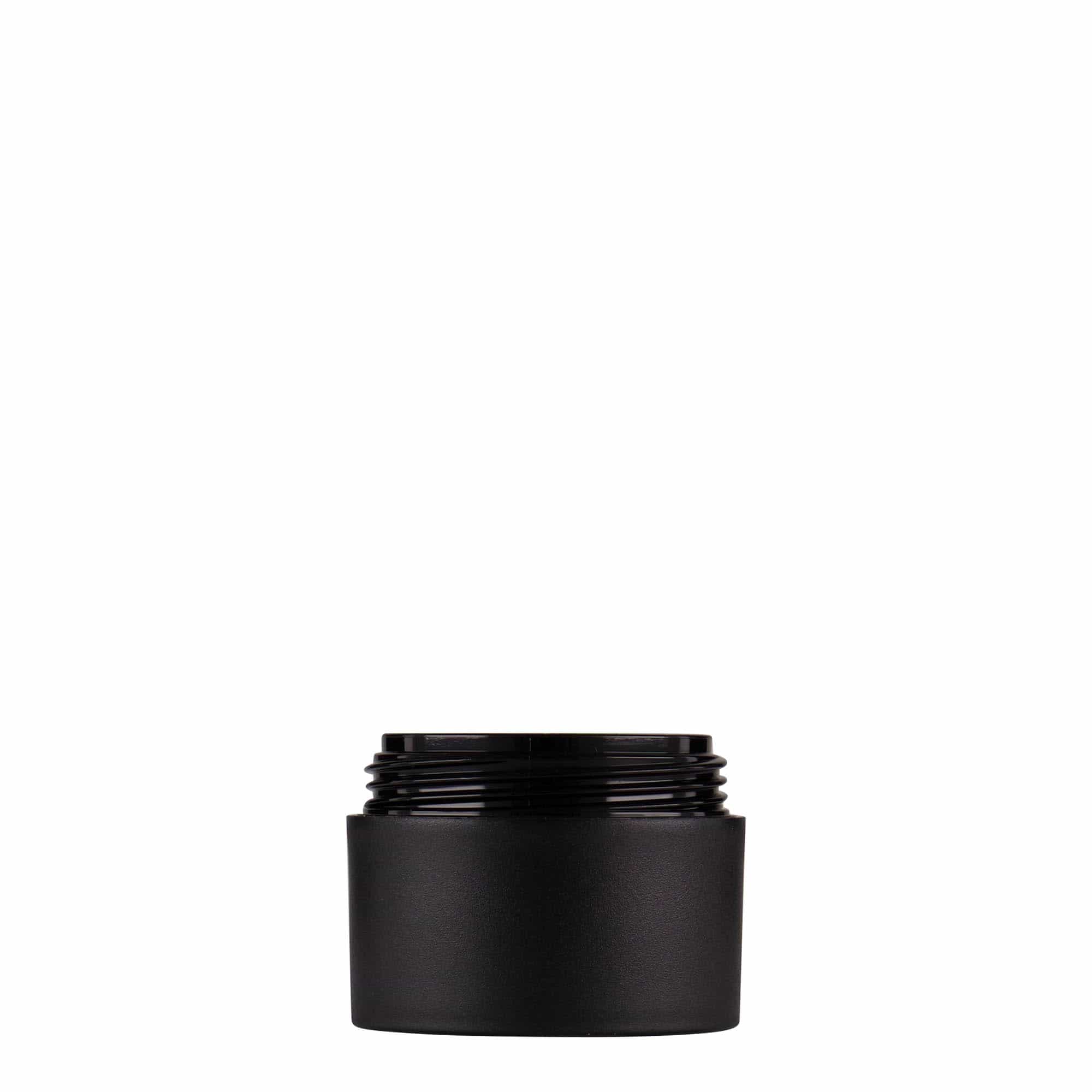 15 ml cutie din plastic „Antonella”, PP, negru, deschidere: capac cu filet