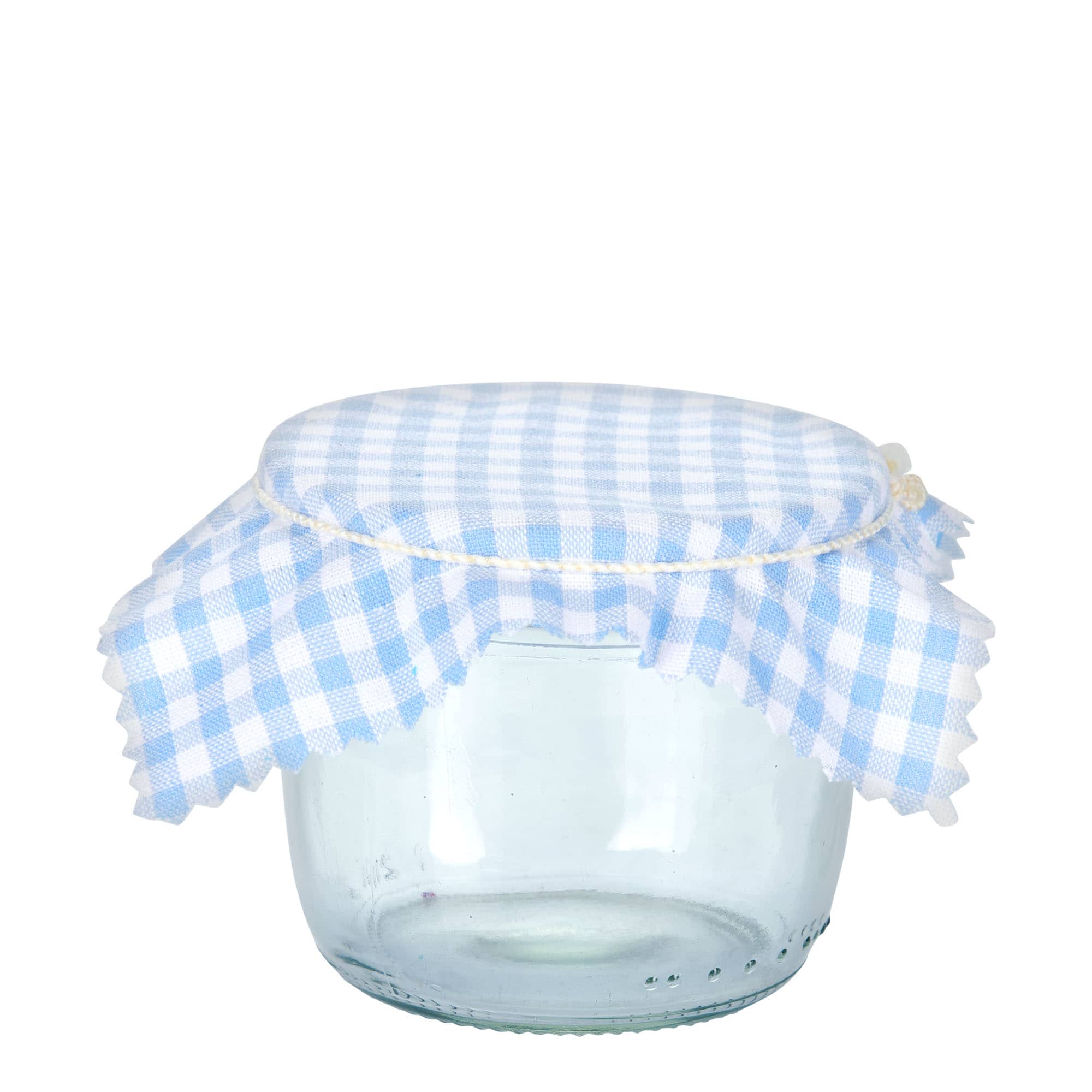 Șervețel textil pătrat 12x12, în carouri, culoare bleu deschis, deschidere: TO38-TO53