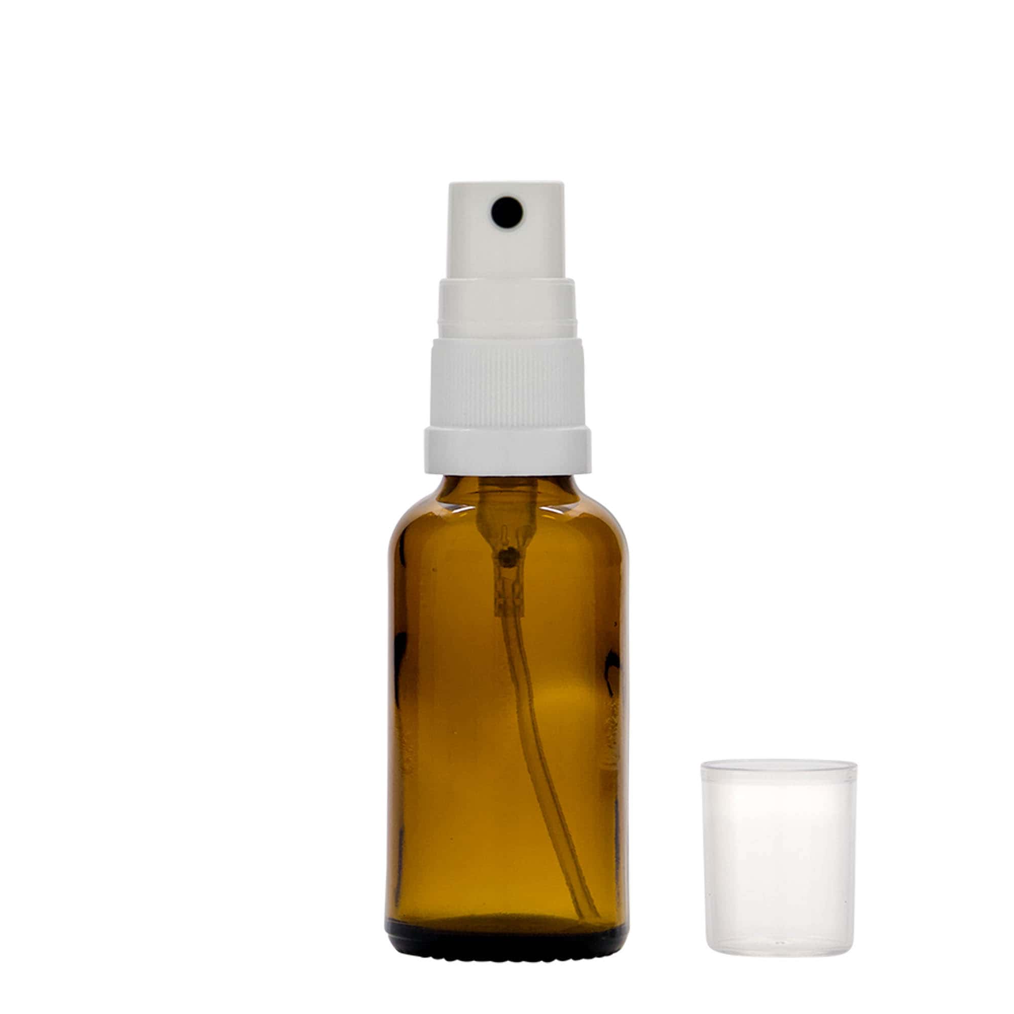 30 ml sticlă spray medicină, sticlă, maro, gura: DIN 18