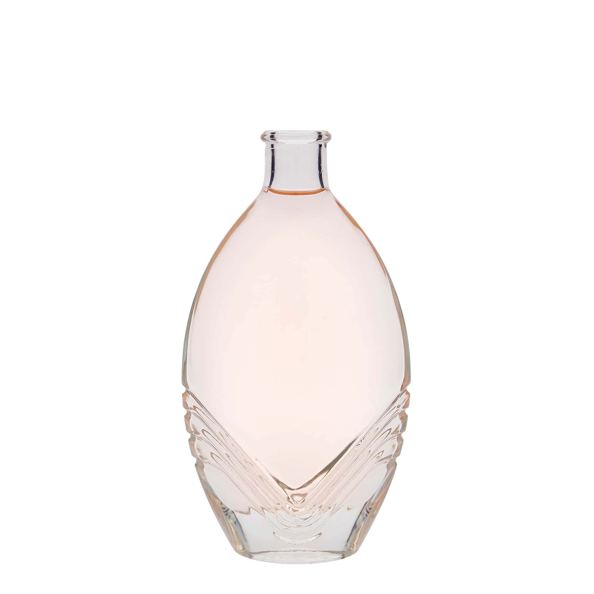 Sticlă de sticlă de 200 ml „Florence”, ovală, gura: dop de plută