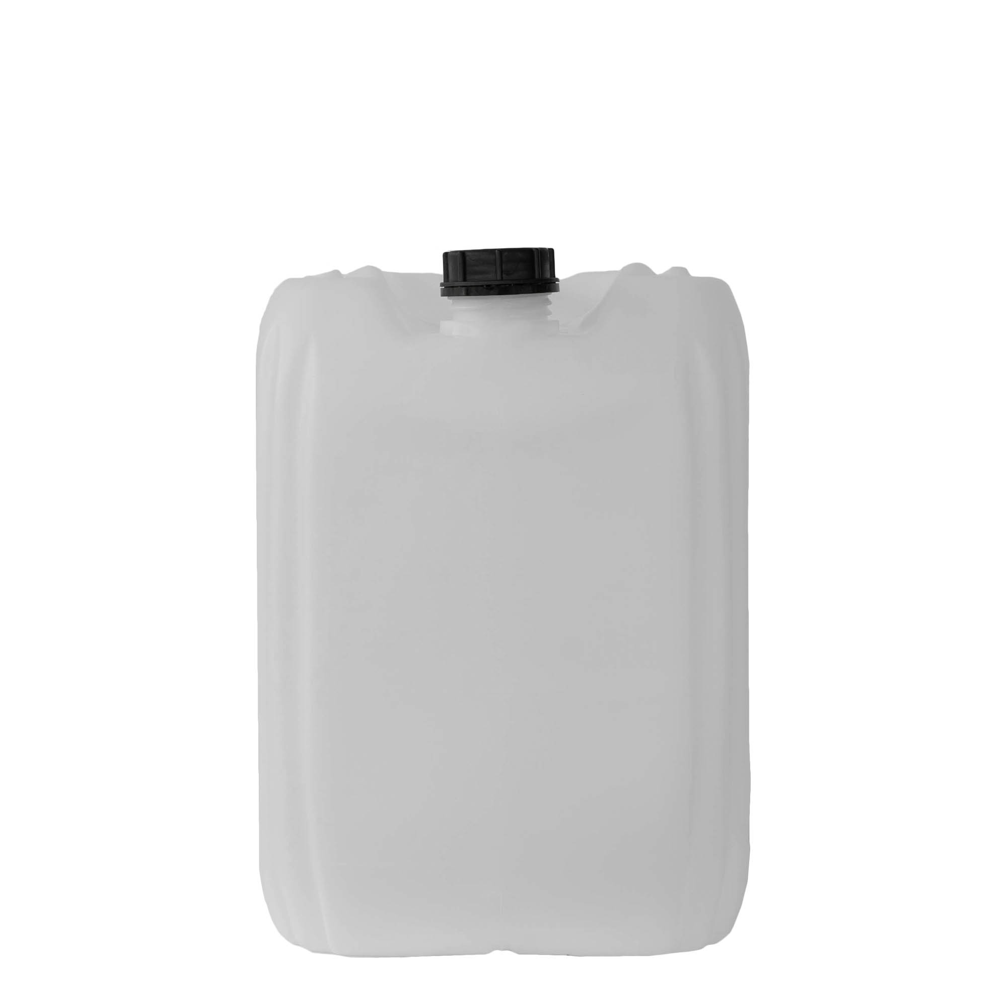 Canistră de 30 l, dreptunghiulară, plastic HDPE, natural, deschidere: ND 60 Canistră de 30 l, dreptunghiulară, plastic HDPE, natural, deschidere: ND 60