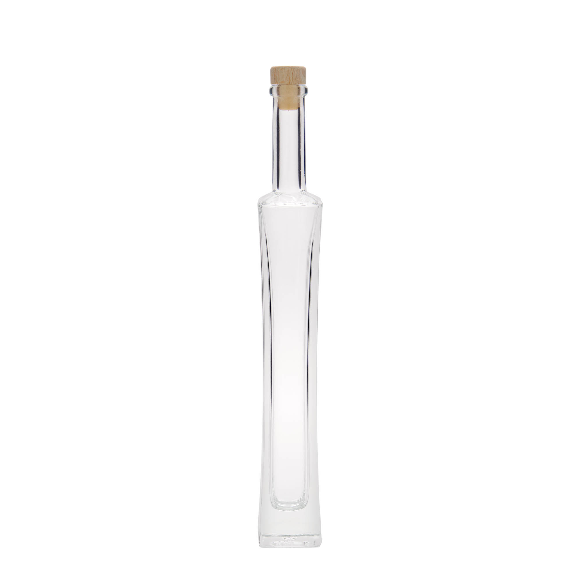 Sticlă de sticlă de 100 ml „Koko”, pătrată, gura: dop de plută