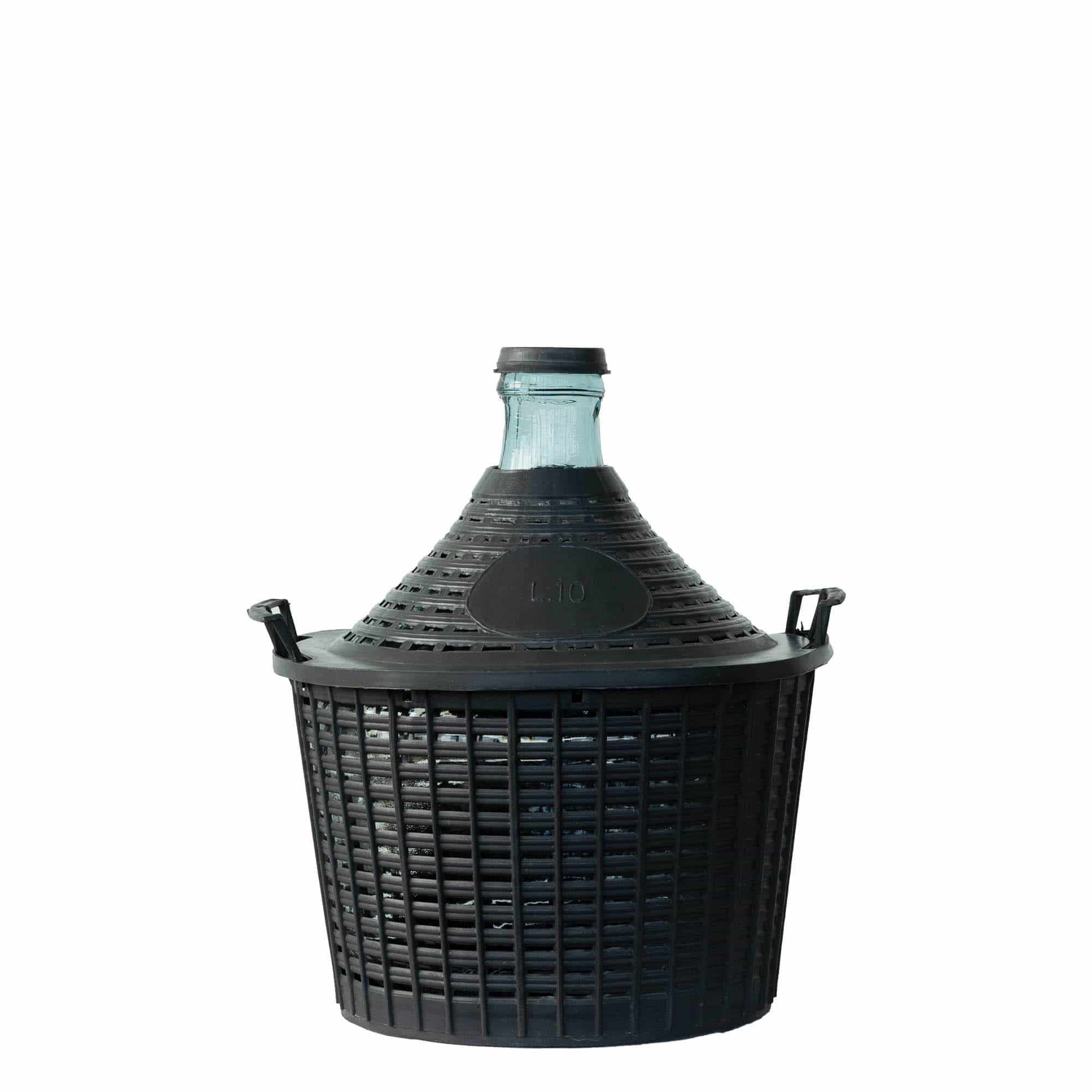 Butelie cu balon de 10 l, gât îngust, sticlă, gură: capac cu clapetă