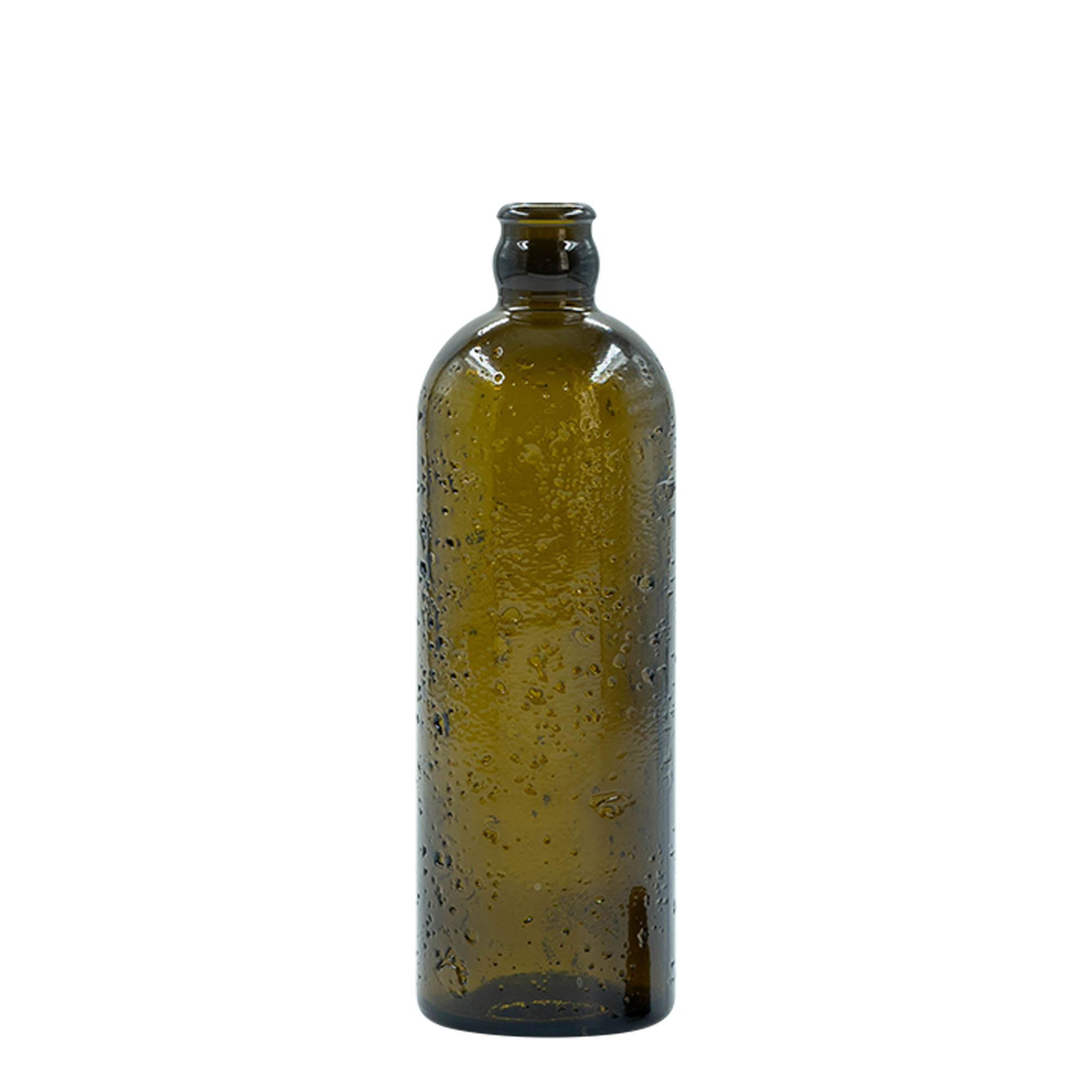 Sticlă de sticlă lucrată manual de 500 ml 'Bobber Jr', maro, deschidere: dop de plută Sticlă de sticlă lucrată manual de 500 ml 'Bobber Jr', maro, deschidere: dop de plută