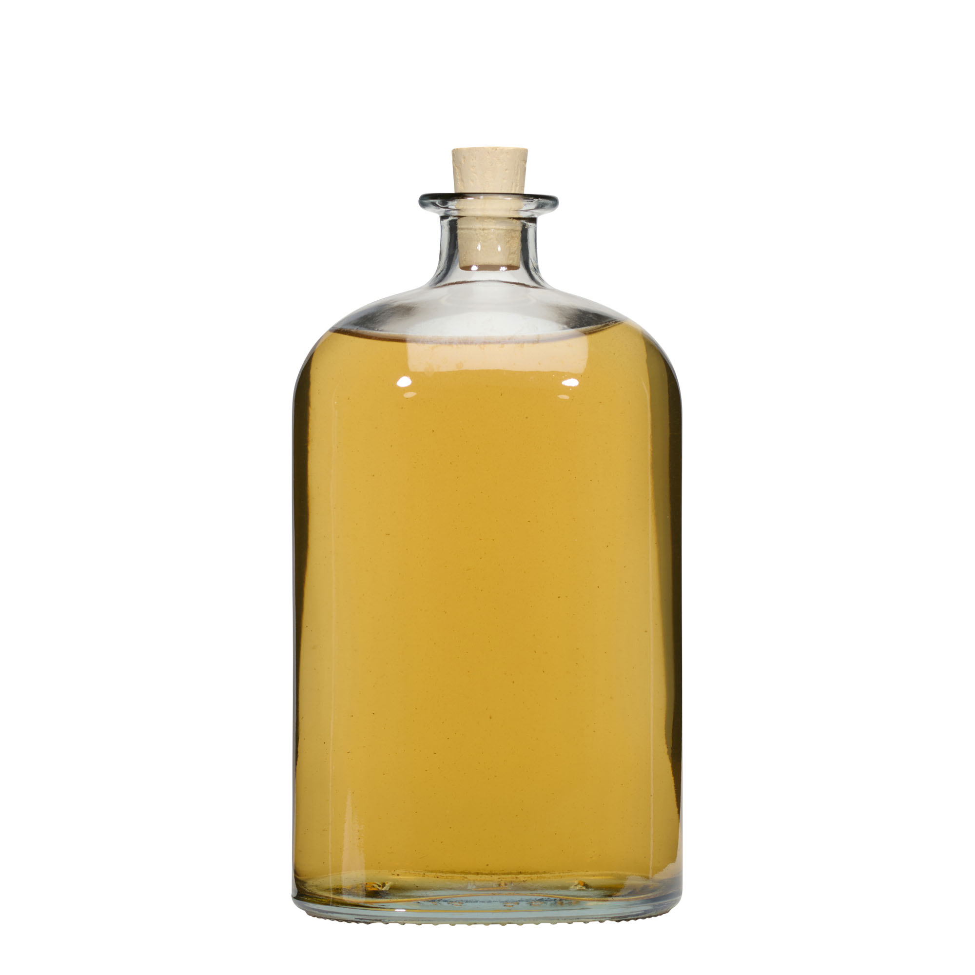 Sticlă de sticlă de 1.000 ml „Dundee”, ovală, gura: dop de plută Sticlă de sticlă de 1.000 ml „Dundee”, ovală, gura: dop de plută