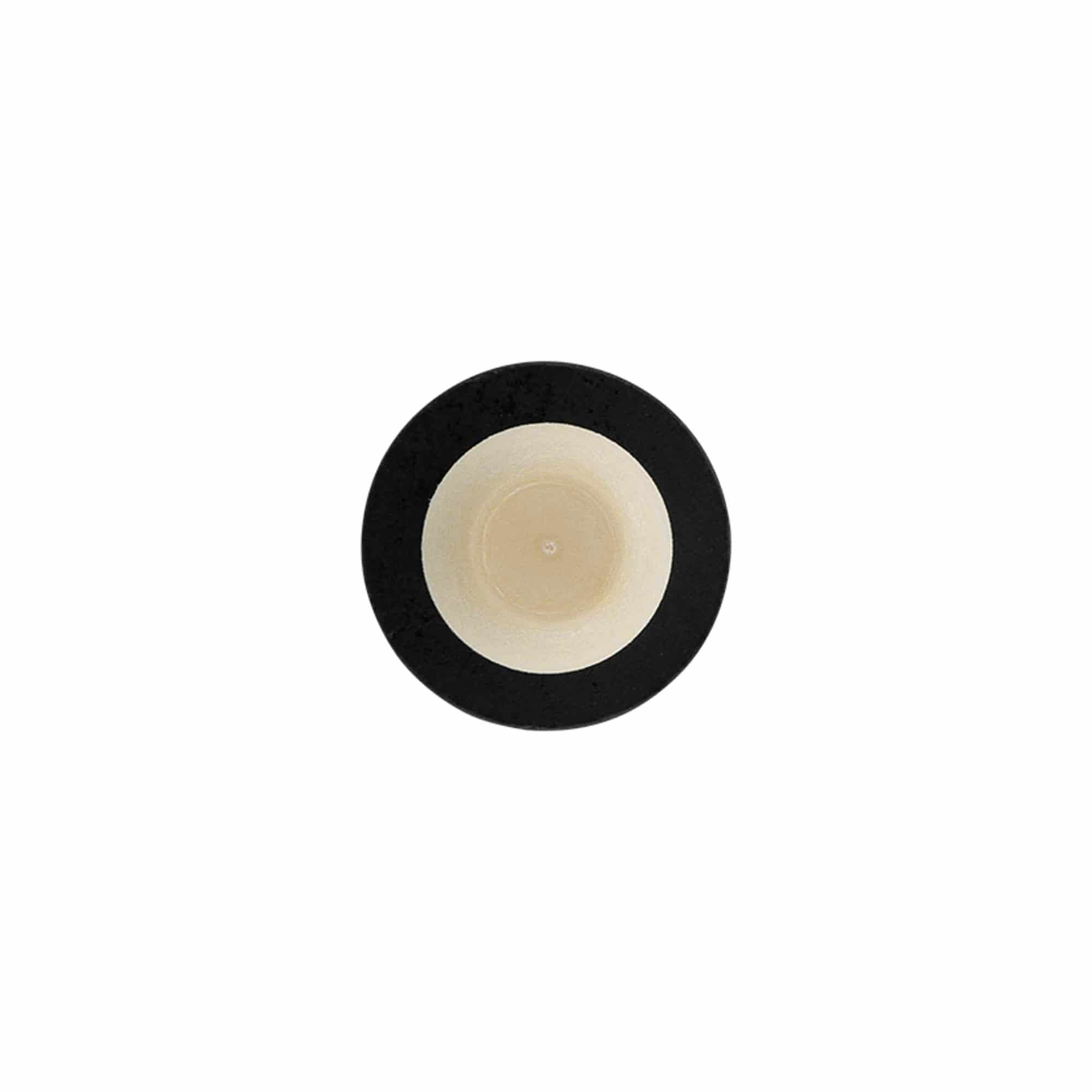 Dop cu mâner 19 mm, lemn/plastic, negru, pentru gură: dop Dop cu mâner 19 mm, lemn/plastic, negru, pentru gură: dop
