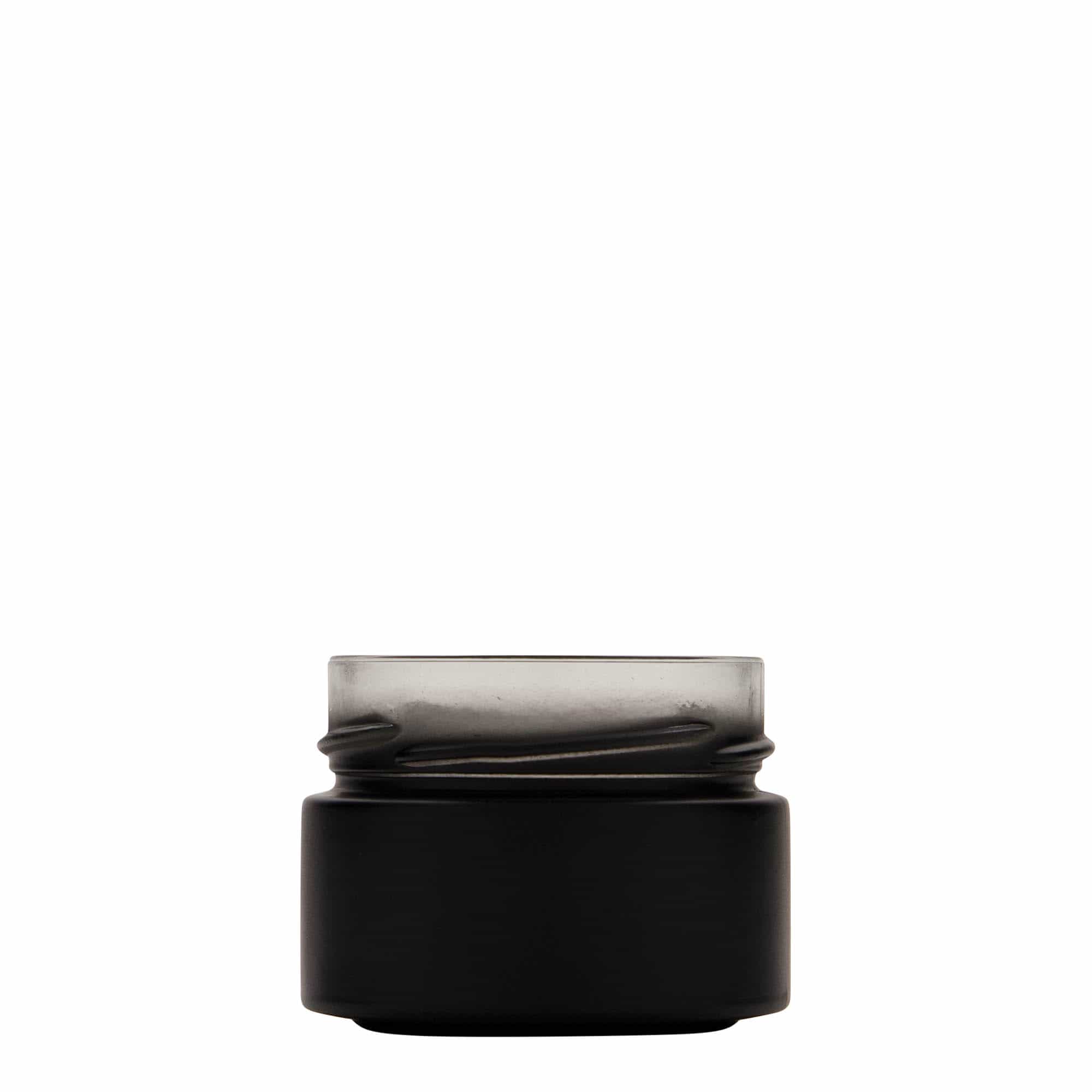 130 ml borcan rotund 'Aurora', negru, gura: Deep-Twist-Off (DTO 66)