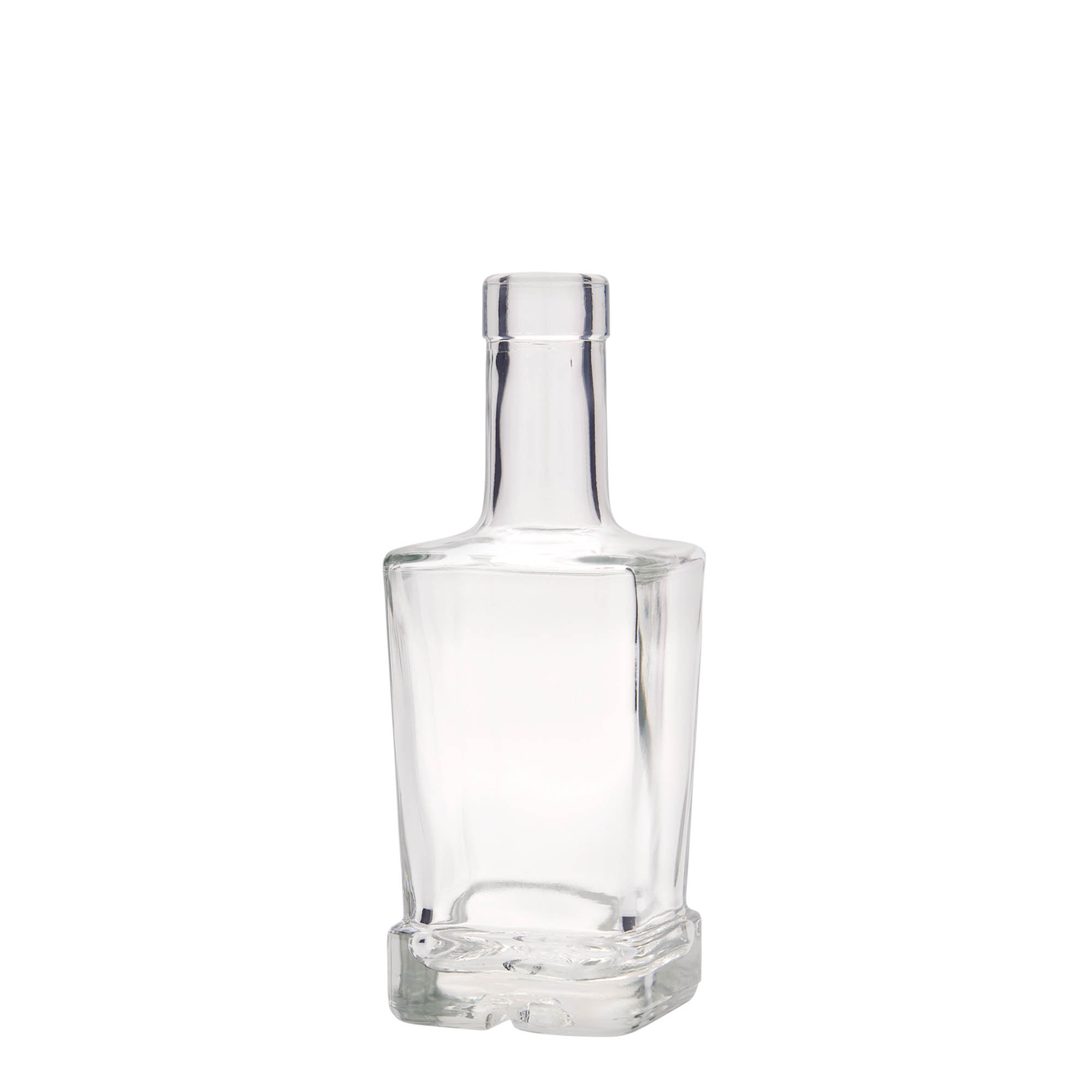 Sticlă de sticlă de 250 ml „Rene”, pătrată, gât: plută