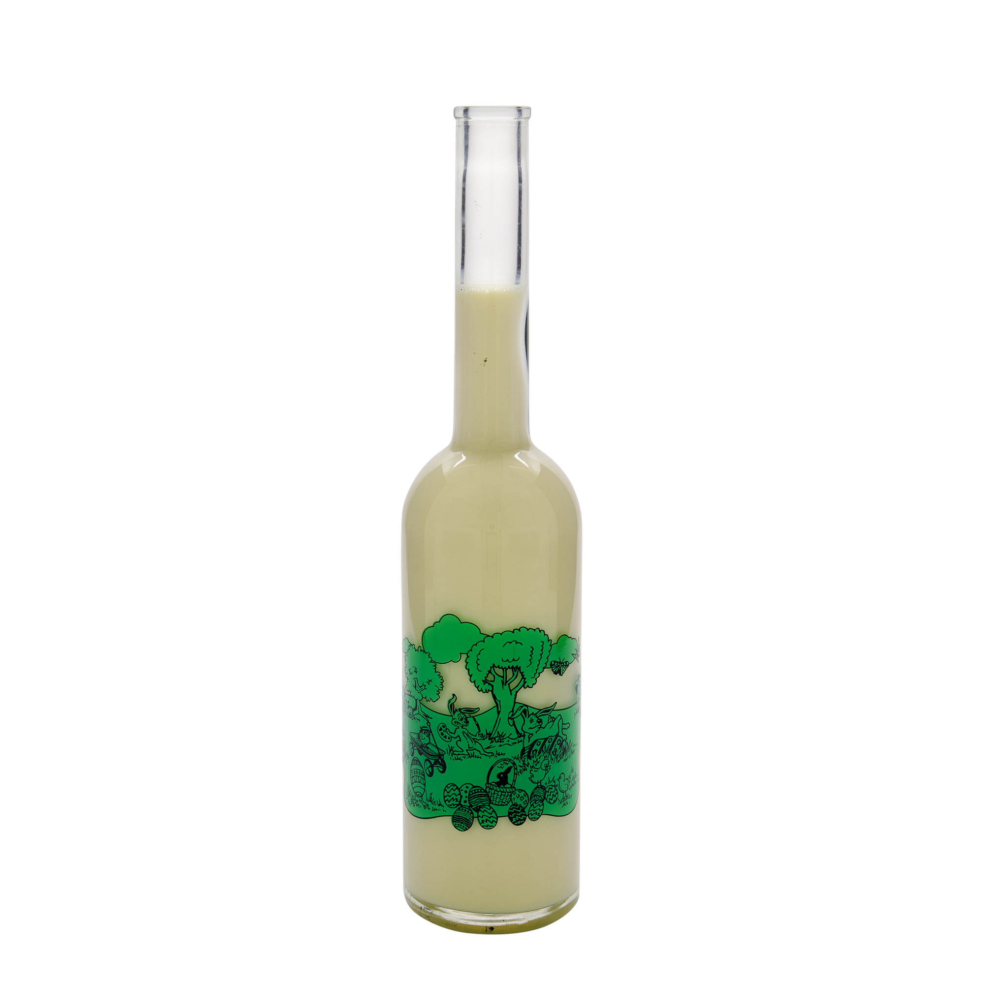 Sticlă de sticlă de 500 ml „Opera”, motiv: Paște fericit, gât: dop