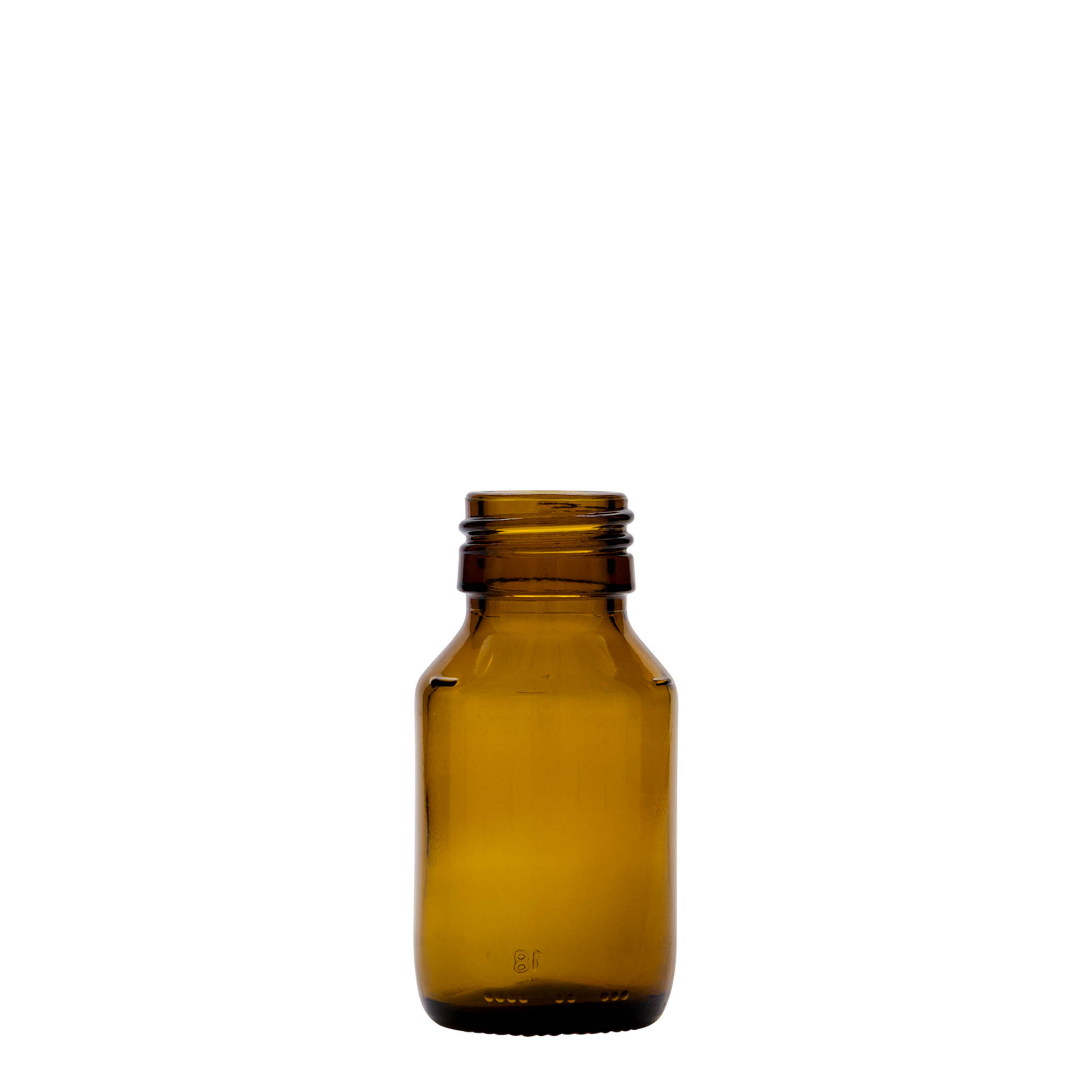 Flacon medical de 50 ml, maro, sticlă, gura: PP 28