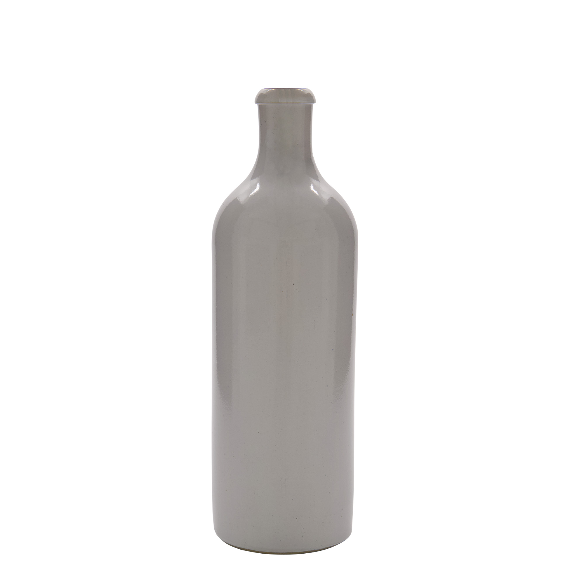 750 ml ulcior de lut, ceramică, alb, gura: capac cu clemă