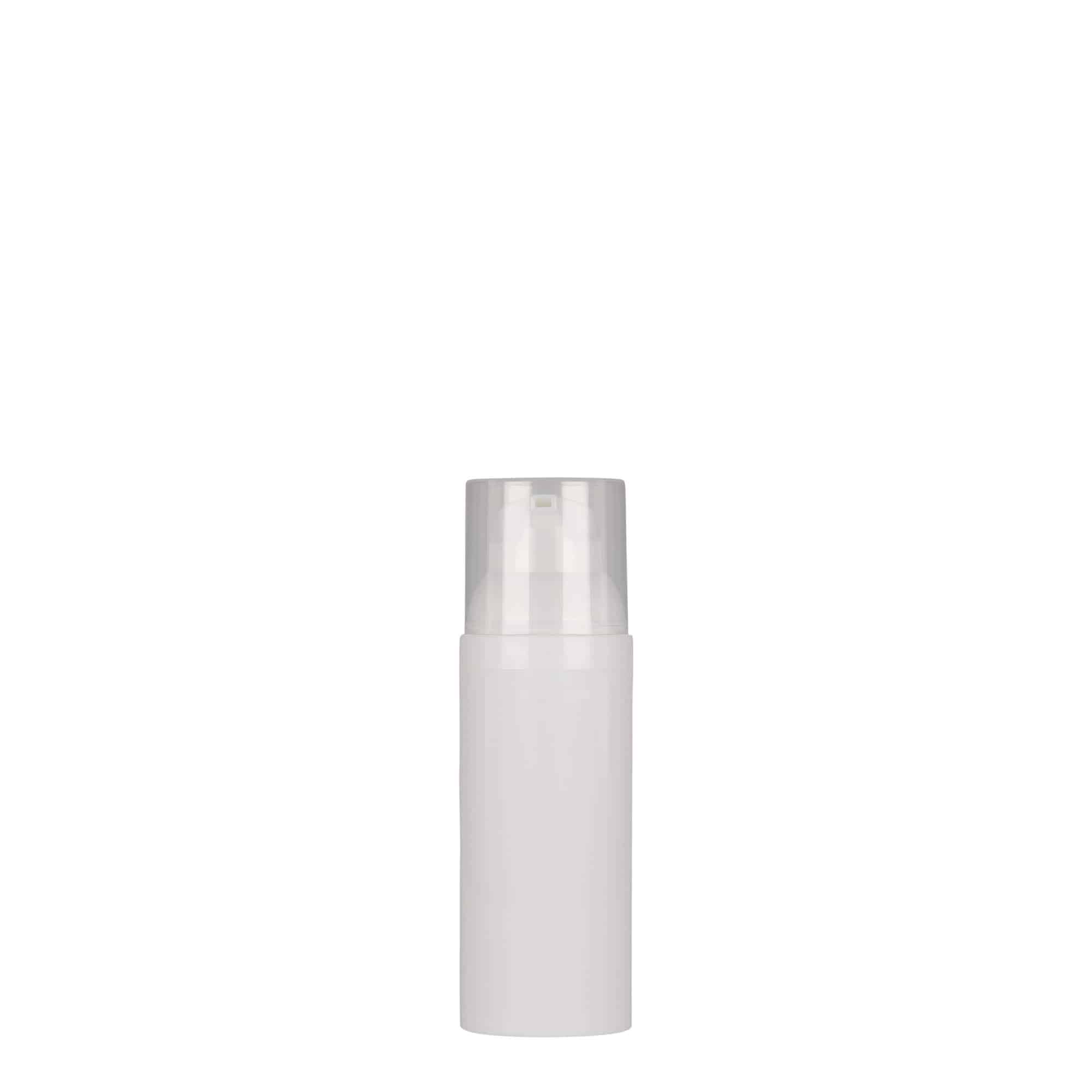 50 ml dozator airless „Mezzo”, plastic PP, alb