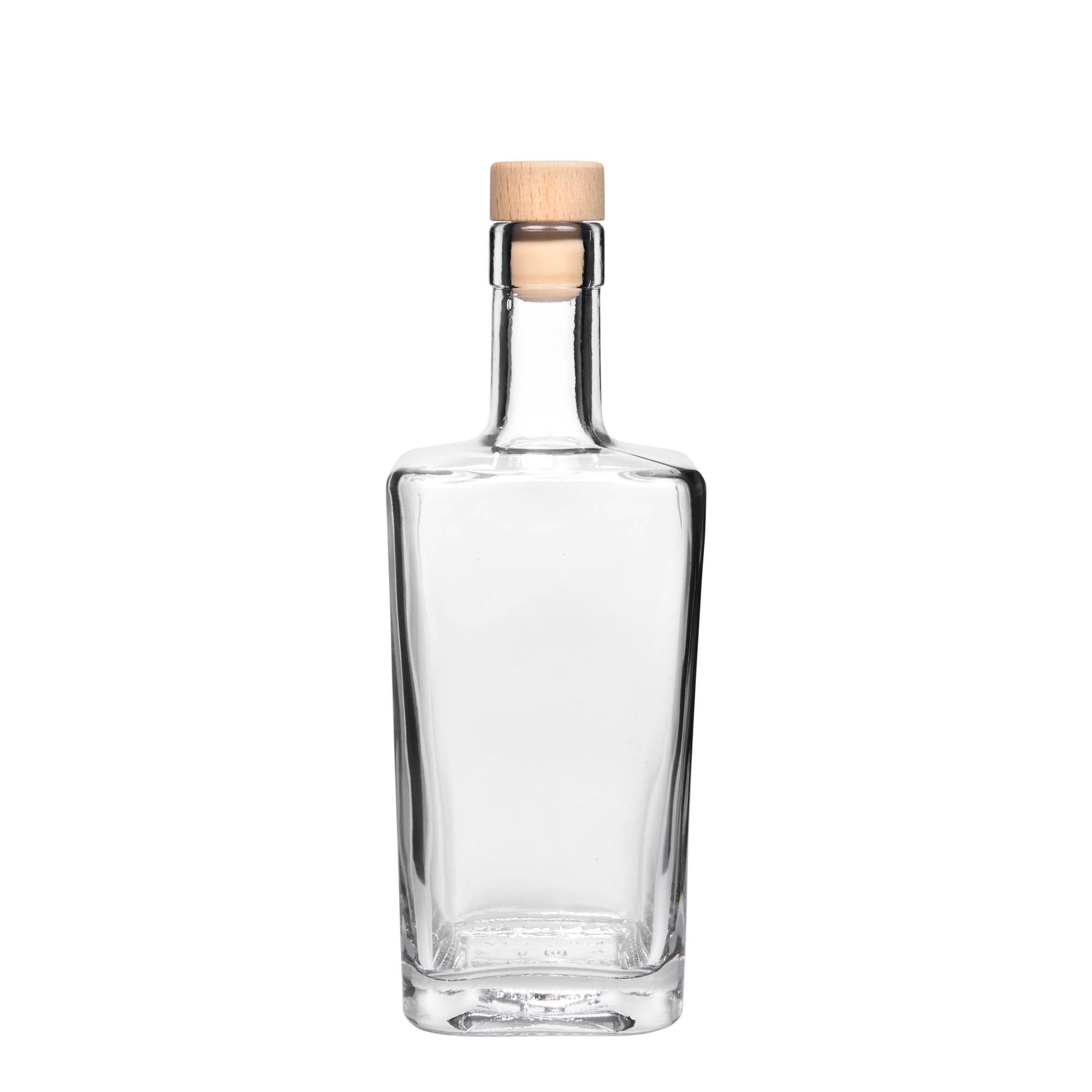 Sticlă de sticlă de 500 ml 'Noel', pătrată, gura: dop de plută Sticlă de sticlă de 500 ml 'Noel', pătrată, gura: dop de plută
