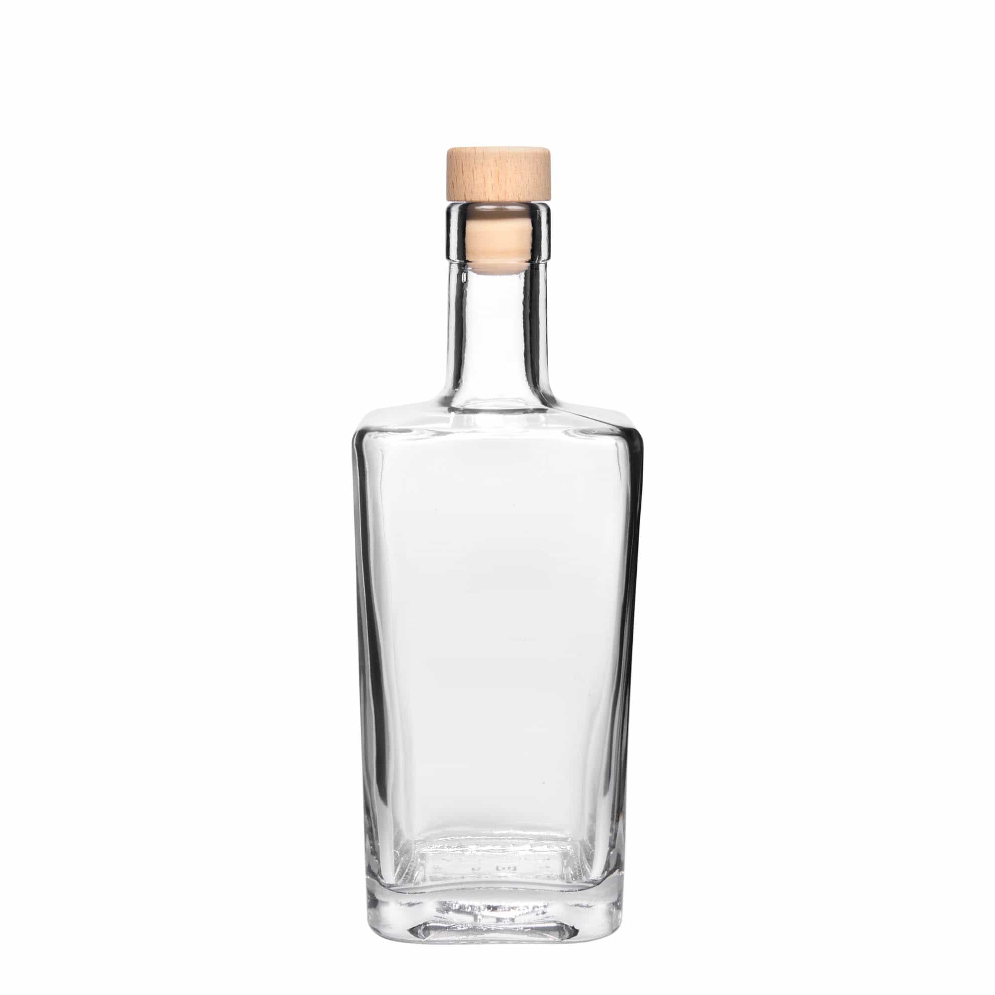 Sticlă de sticlă de 500 ml 'Noel', pătrată, gura: dop de plută