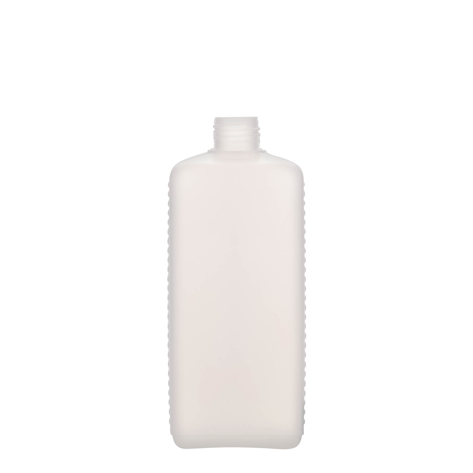Bidon de 500 ml, dreptunghiular, plastic HDPE, natural, gura: DIN 25 EPE Bidon de 500 ml, dreptunghiular, plastic HDPE, natural, gura: DIN 25 EPE
