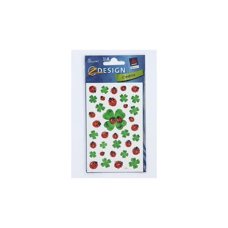Zweckform autocolante „Buburuze și trifoi”, hârtie, multicolor