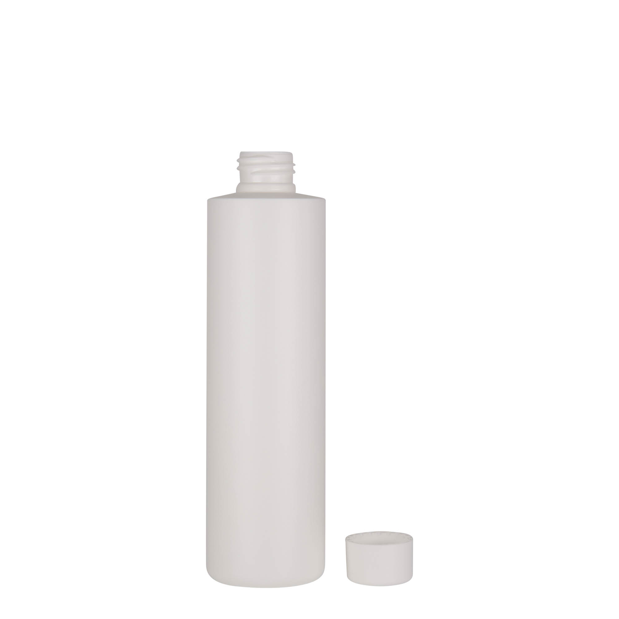 Sticlă din plastic de 250 ml „Pipe”, HDPE verde, alb, gura: 24/410