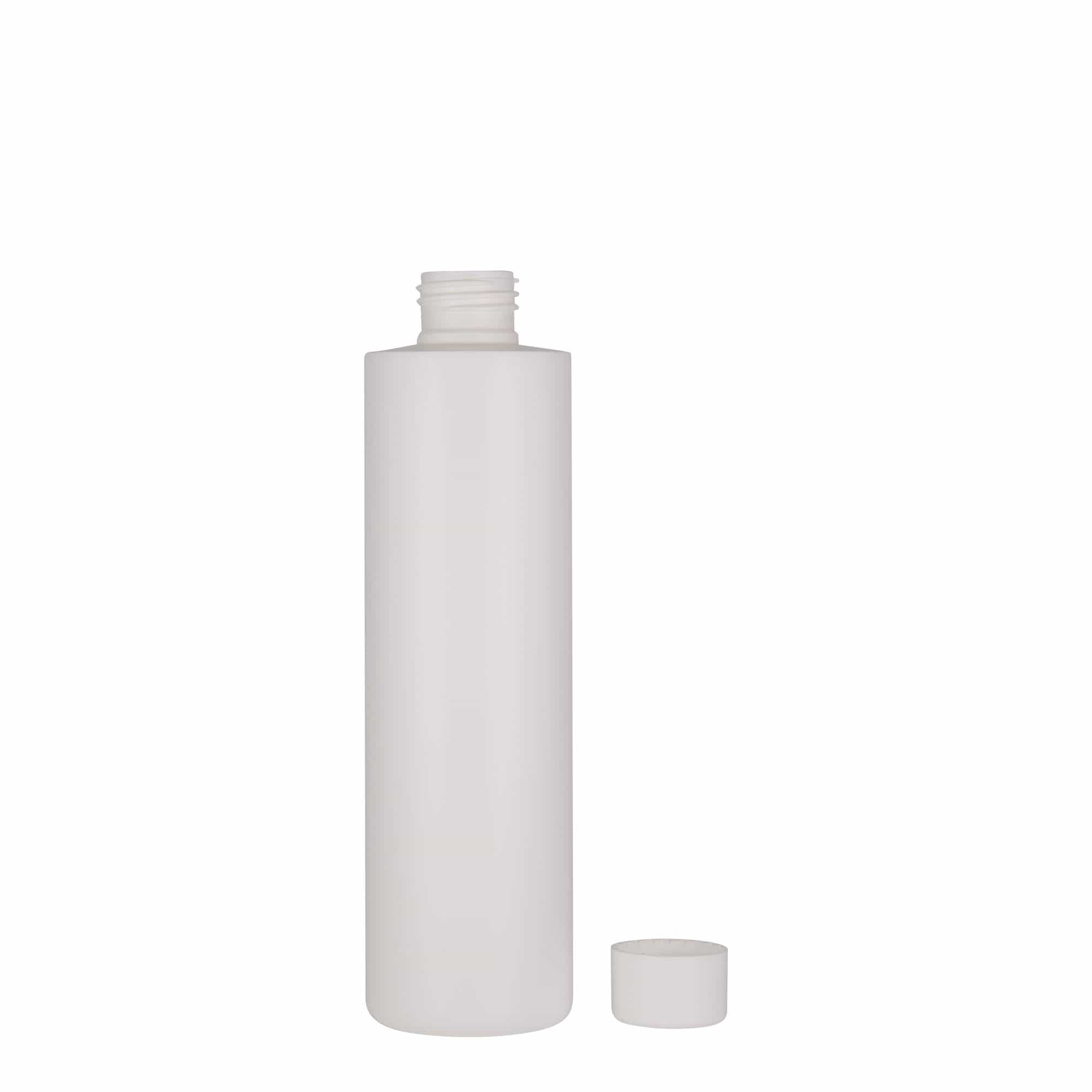 250 ml sticlă din plastic „Pipe”, HDPE, albă, gura: 24/410
