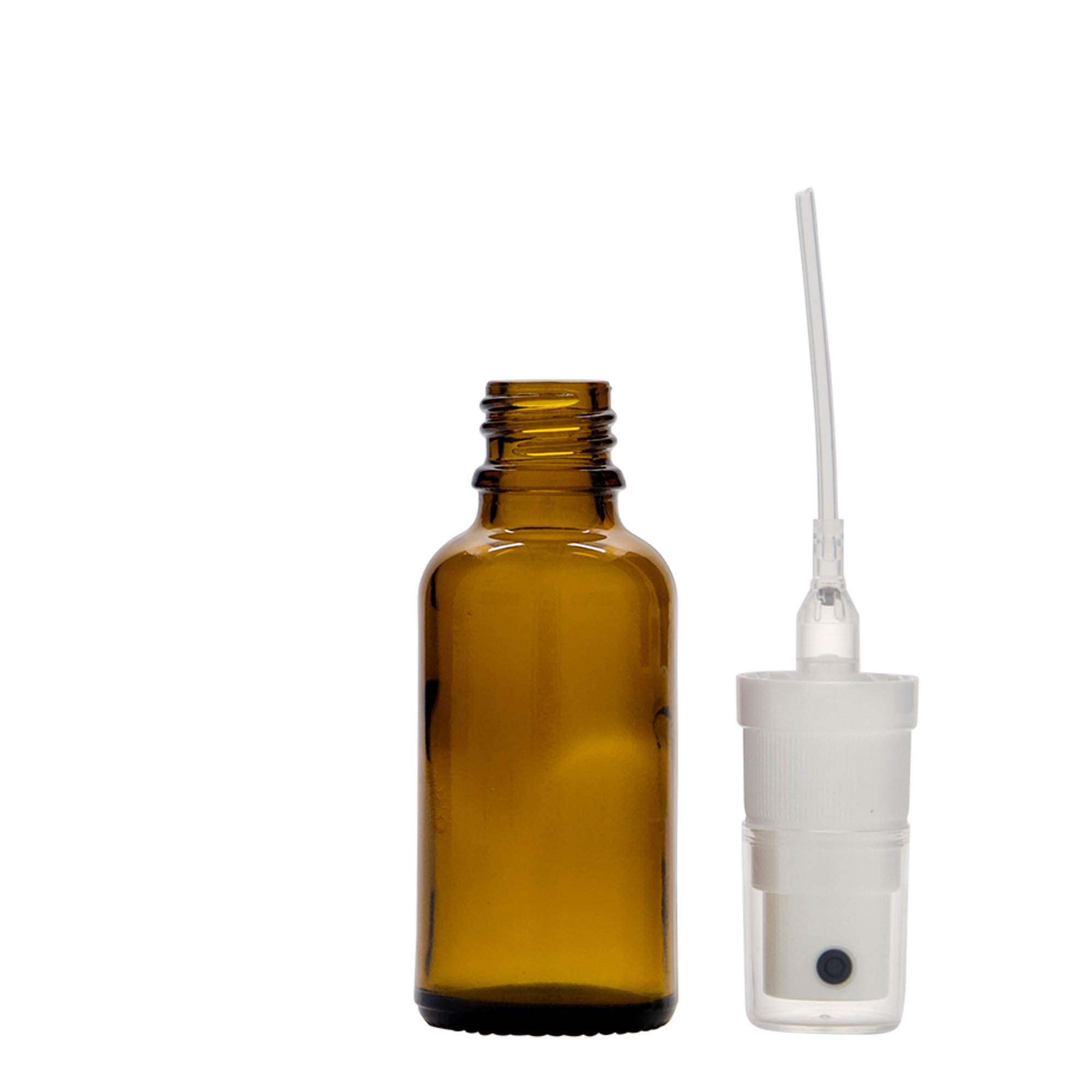 30 ml sticlă spray medicină, sticlă, maro, gura: DIN 18