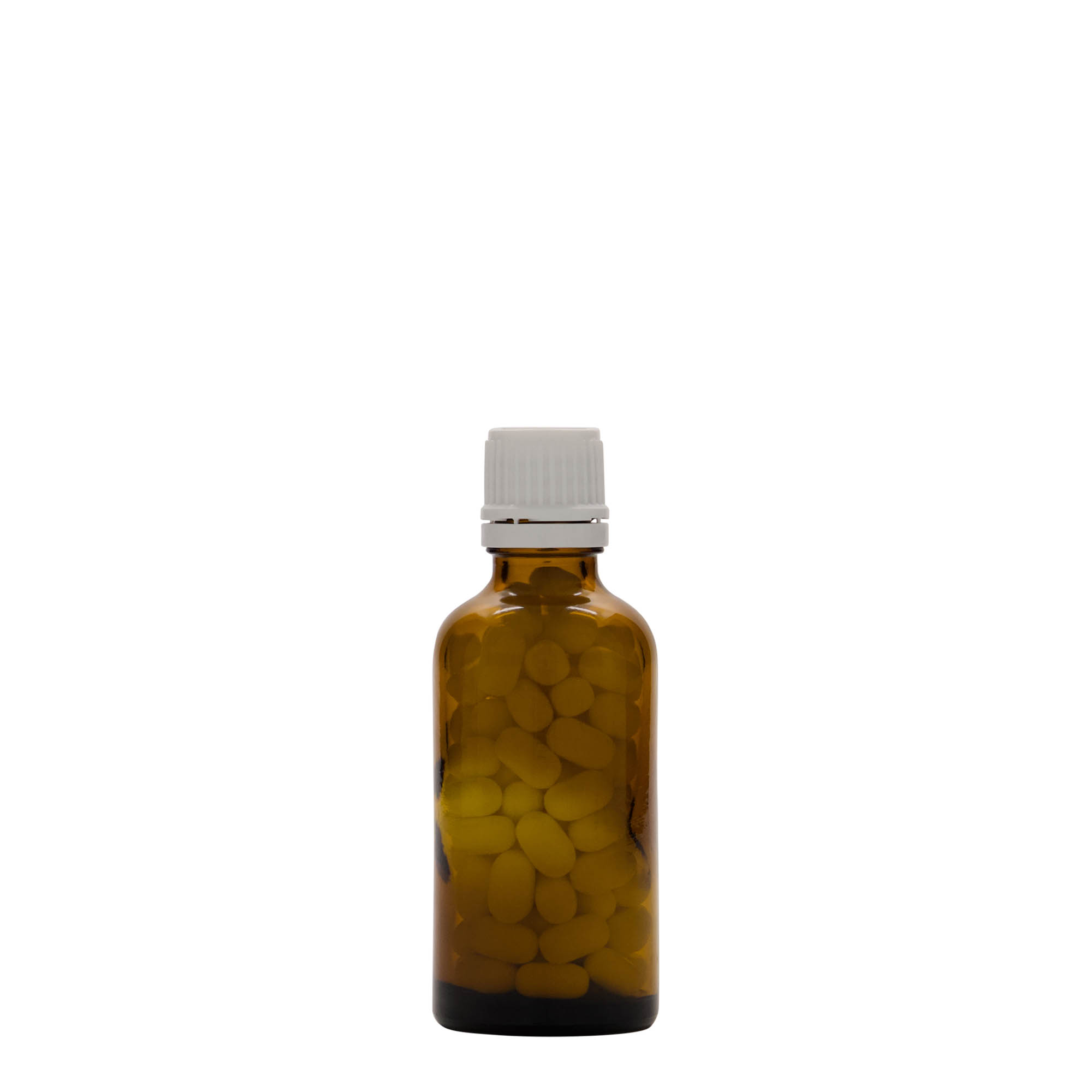 Flacon medical de 50 ml, sticlă, maro, gura: DIN 18 Flacon medical de 50 ml, sticlă, maro, gura: DIN 18