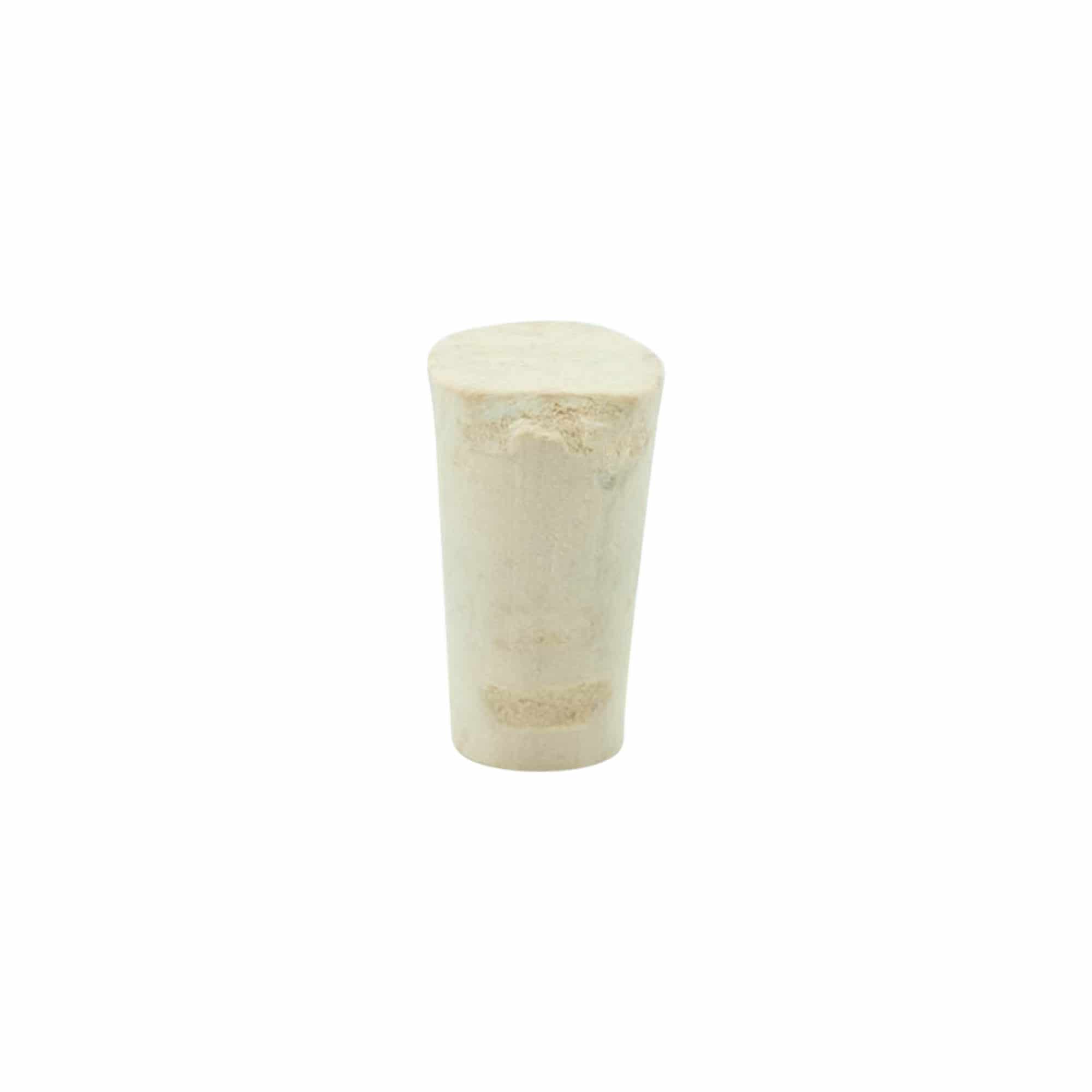 Dop conic 9-12 x 22, plută naturală, albăstrit, pentru gura sticlei: plută