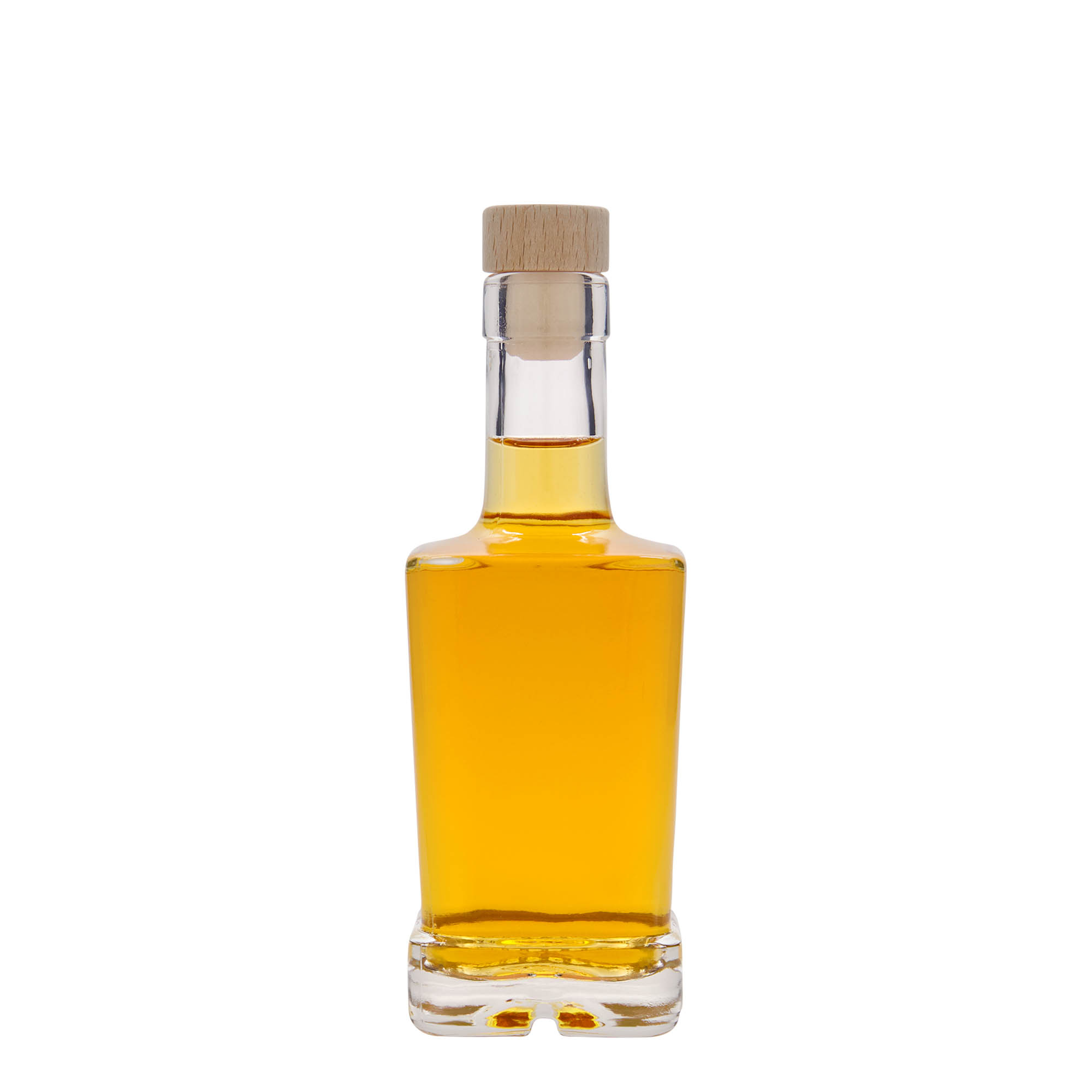 Sticlă de sticlă de 250 ml „Rene”, pătrată, gât: plută