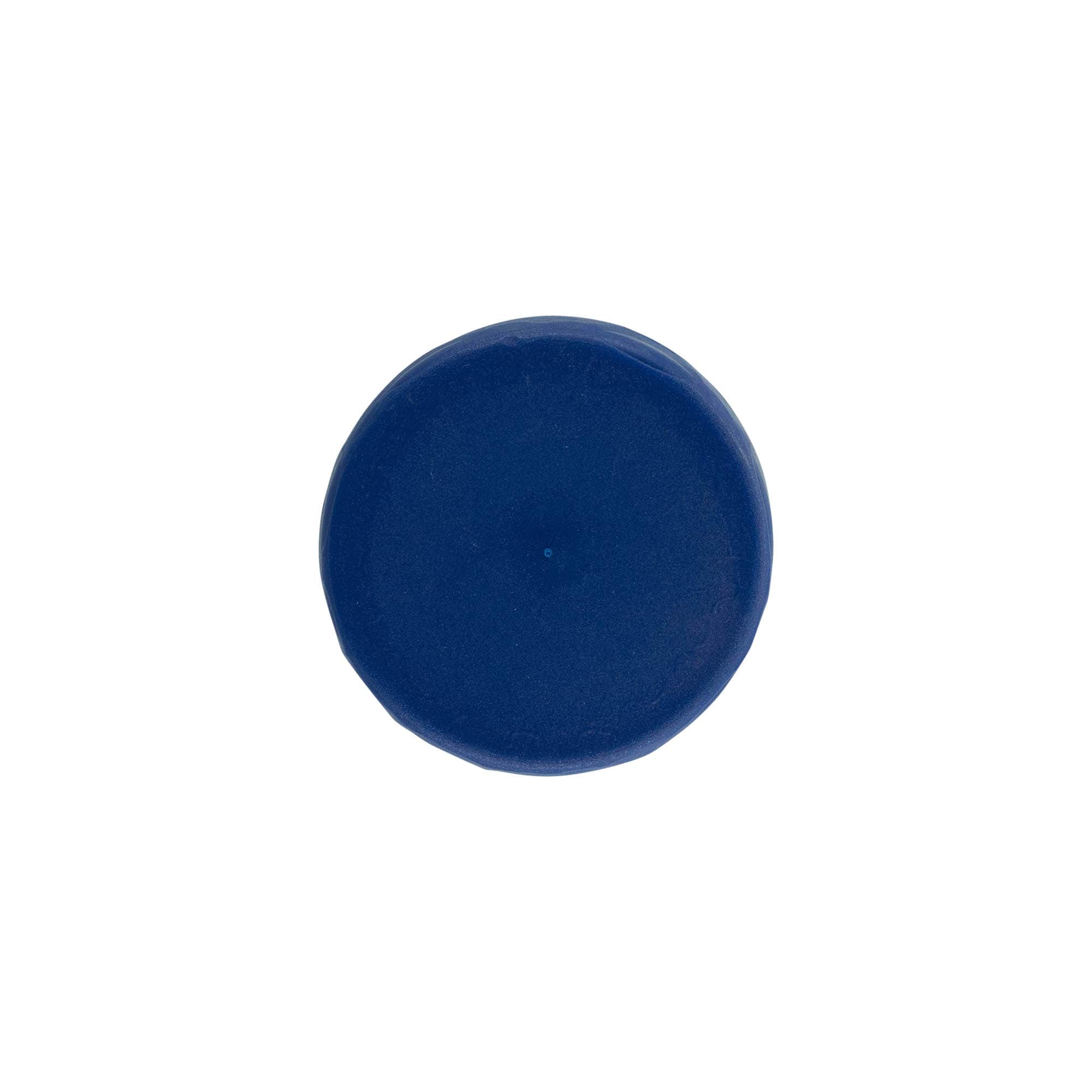 Capac cu margine pentru oală ceramică cu gât îngust, plastic HDPE, albastru