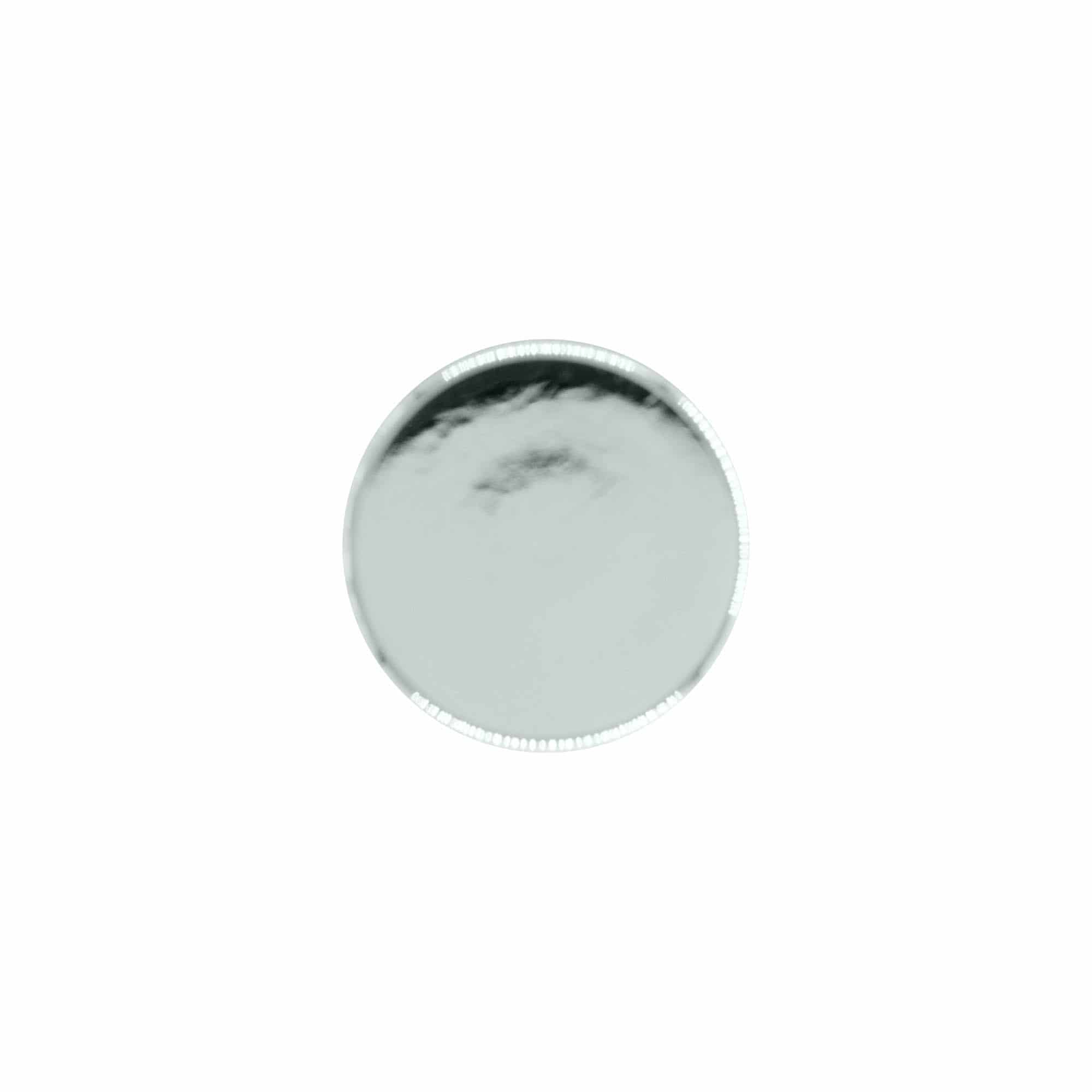 Capac cu filet, plastic ABS, argintiu, pentru gura: GPI 28/400