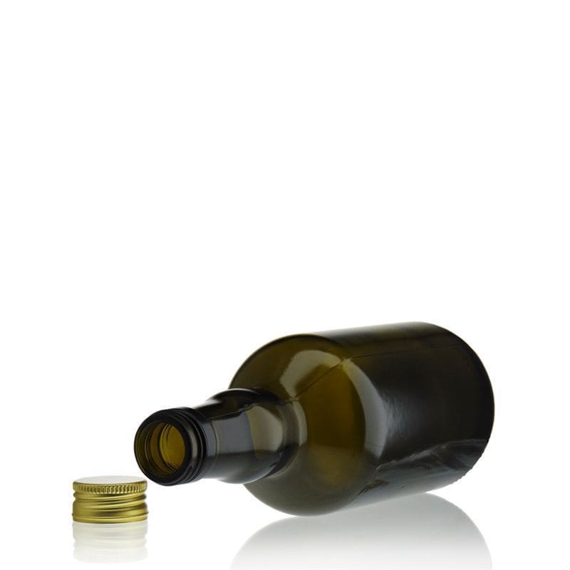 Sticlă de sticlă de 500 ml „Olona”, verde antic, gura: PP 31,5
