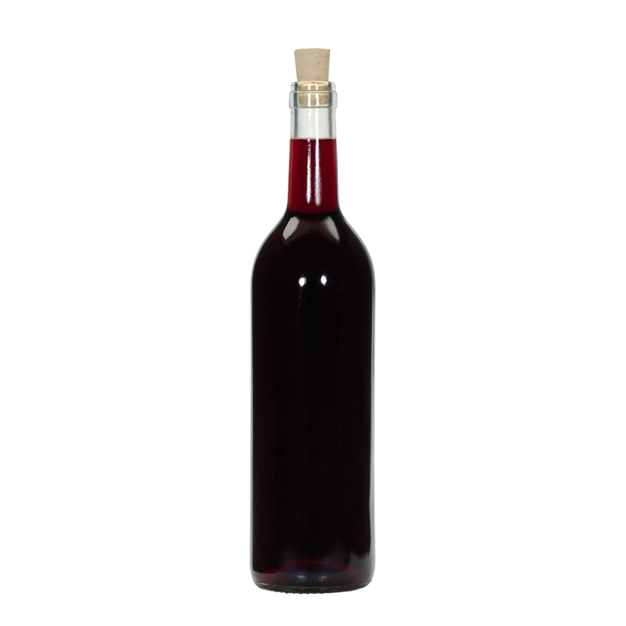 Sticlă de sticlă de 750 ml „Bordeaux Tradition”, gura: dop de plută Sticlă de sticlă de 750 ml „Bordeaux Tradition”, gura: dop de plută