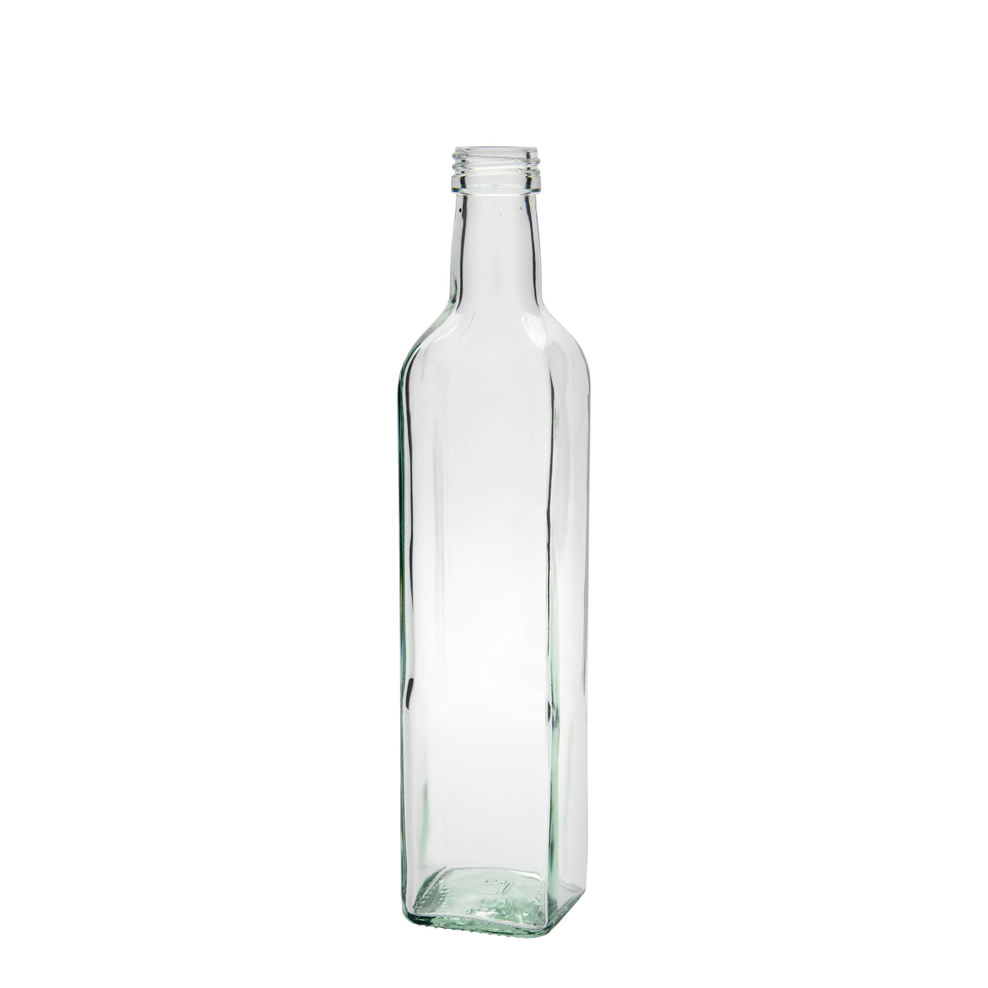 Sticlă de sticlă de 500 ml „Marasca”, pătrată, gura: PP 31,5 Sticlă de sticlă de 500 ml „Marasca”, pătrată, gura: PP 31,5