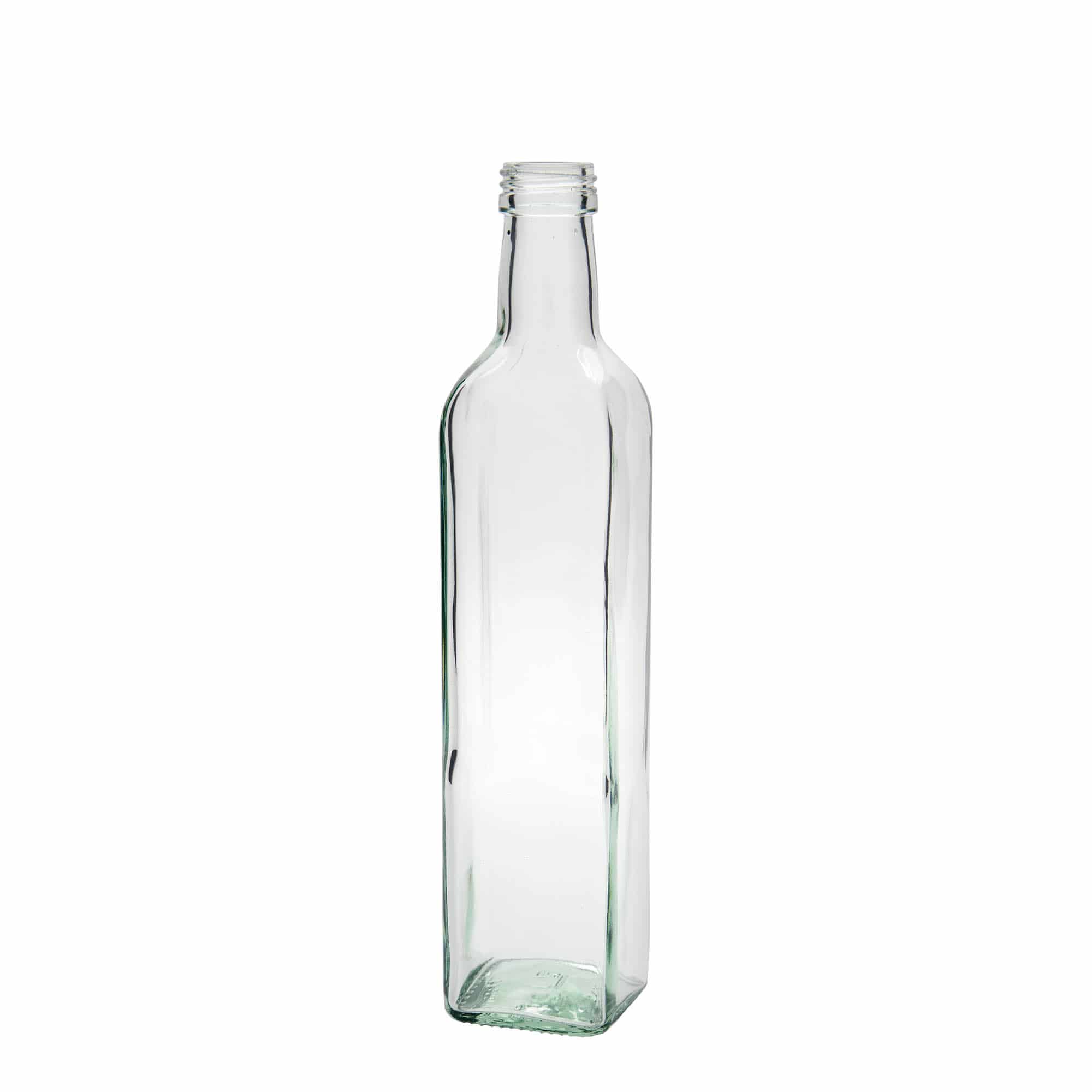 Sticlă de sticlă de 500 ml „Marasca”, pătrată, gura: PP 31,5