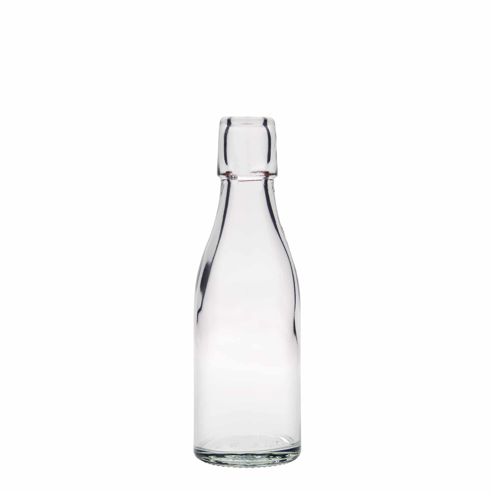 Sticlă de sticlă de 200 ml „Paul”, gât: închidere cu clemă