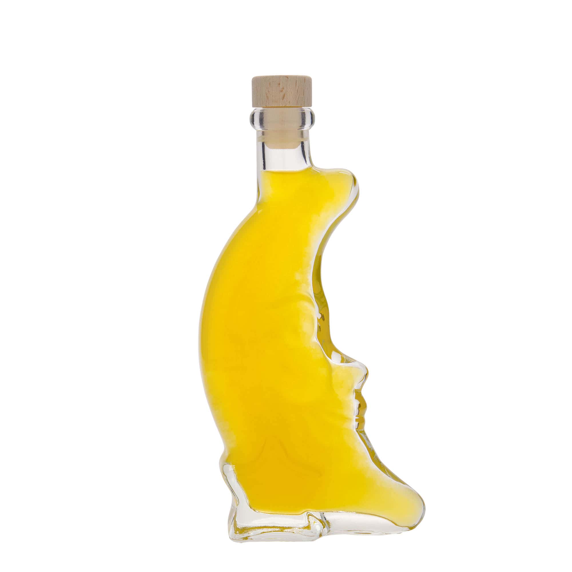 Sticlă de sticlă de 200 ml „Lună”, gură: dop de plută