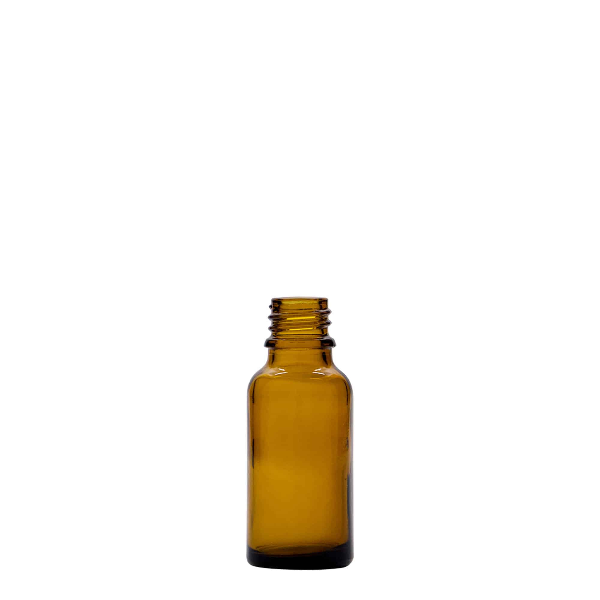20 ml sticlă medicală, sticlă maro, gura: DIN 18