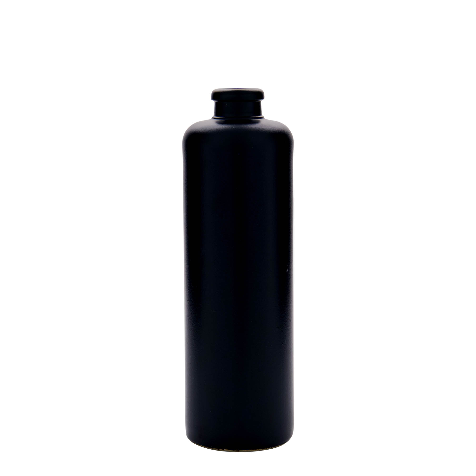 500 ml ulcior pentru lut, ceramică, negru, gură: plută