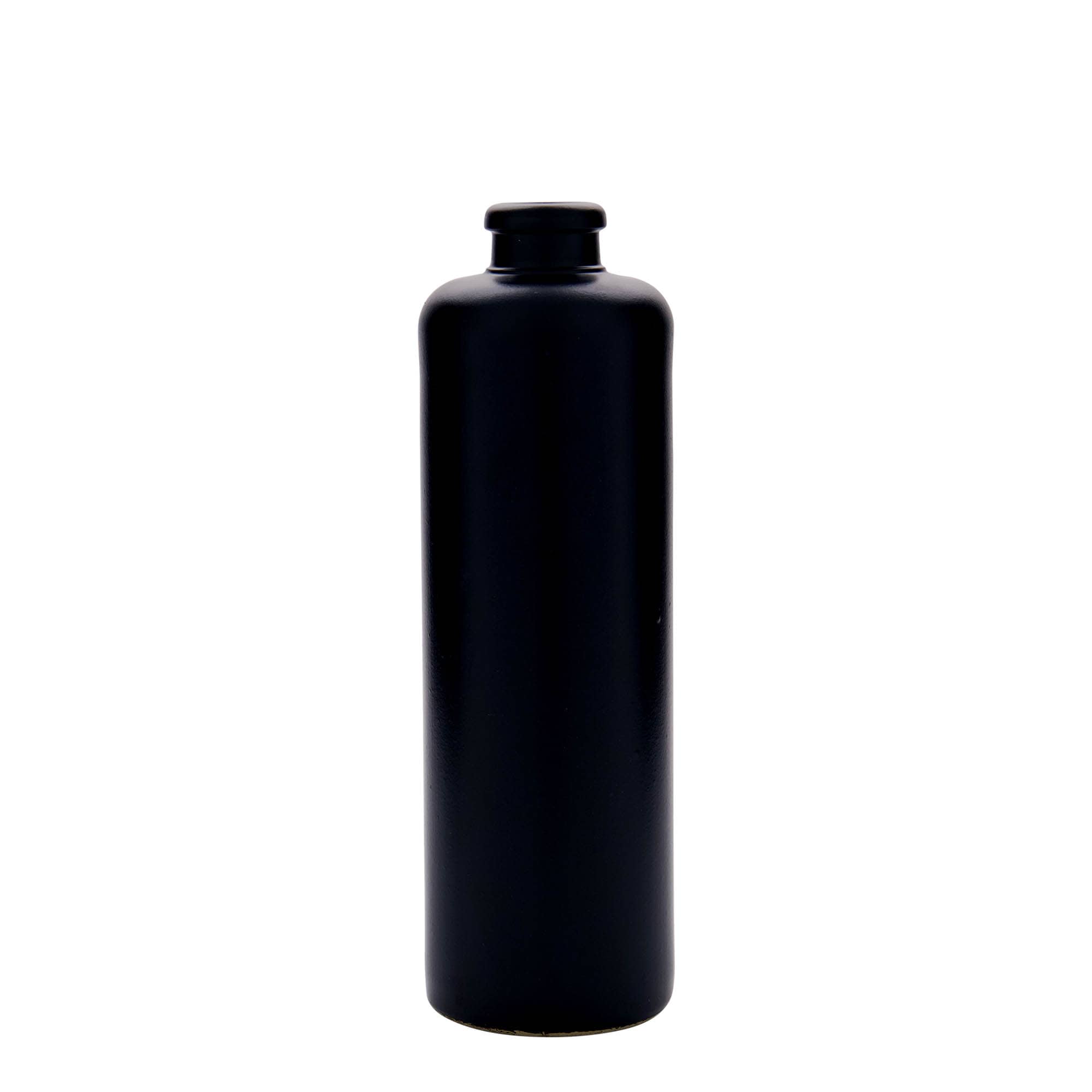 500 ml ulcior pentru lut, ceramică, negru, gură: plută