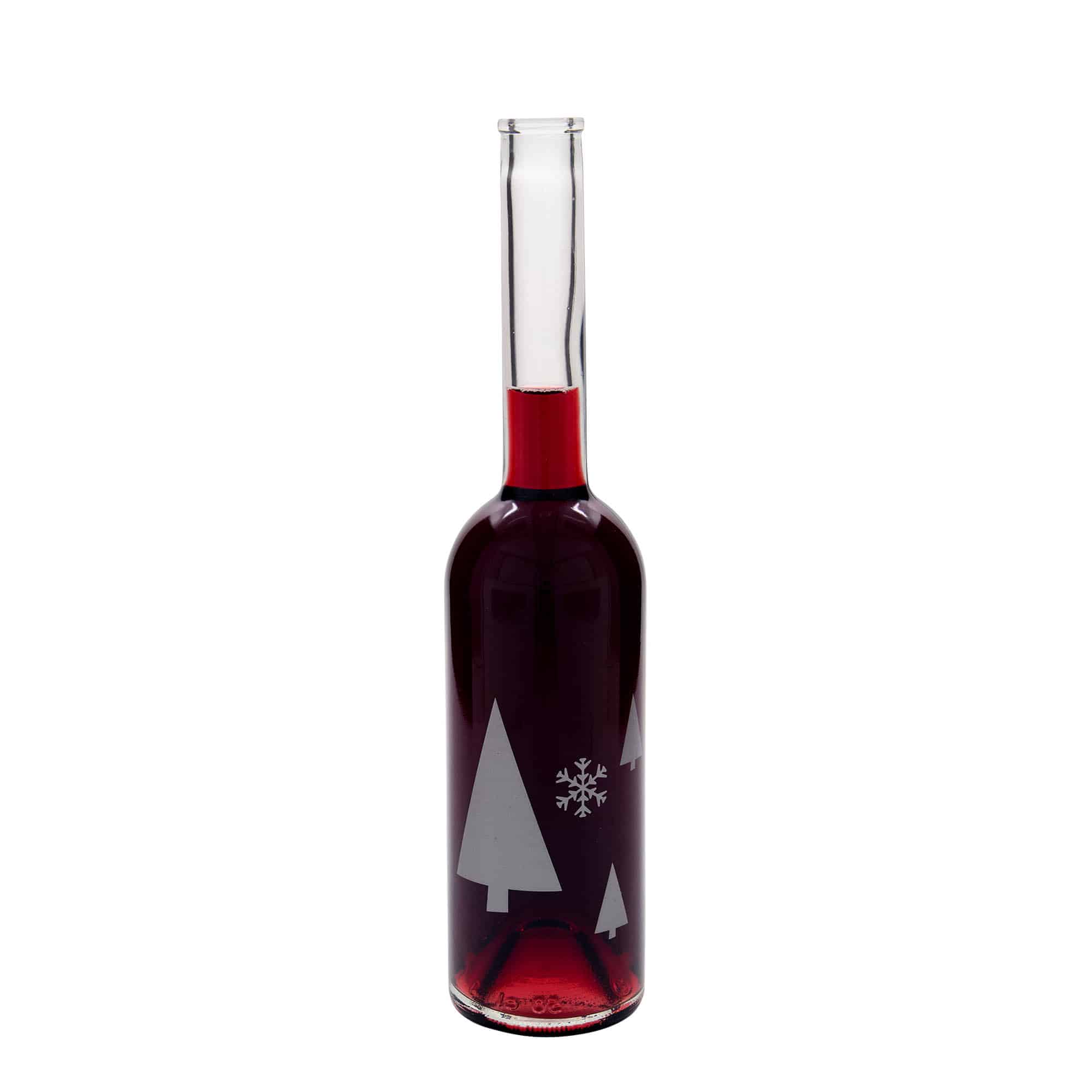 Sticlă de sticlă de 500 ml „Opera”, motiv: fulgi de zăpadă, gura: dop de plută Sticlă de sticlă de 500 ml „Opera”, motiv: fulgi de zăpadă, gura: dop de plută
