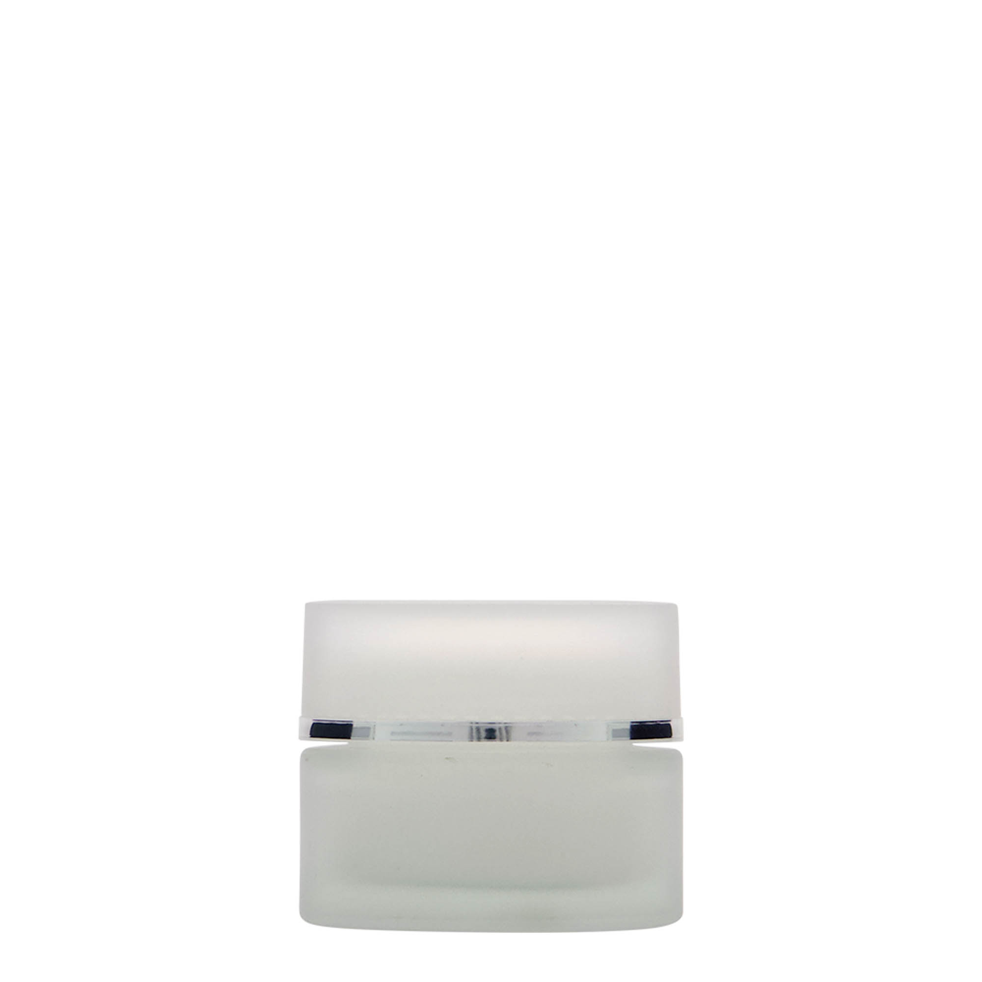 30 ml borcan „Ediția Platină”, sticlă, matifiat, gura: capac cu filet