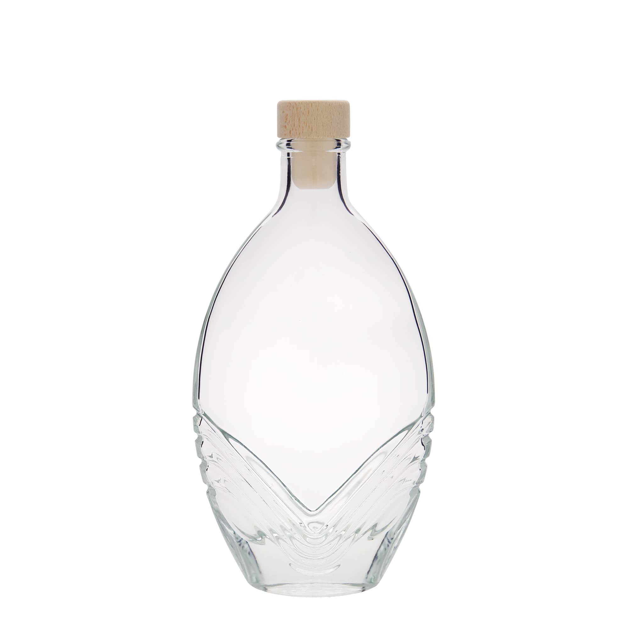 Sticlă de sticlă de 200 ml „Florence”, ovală, gura: dop de plută